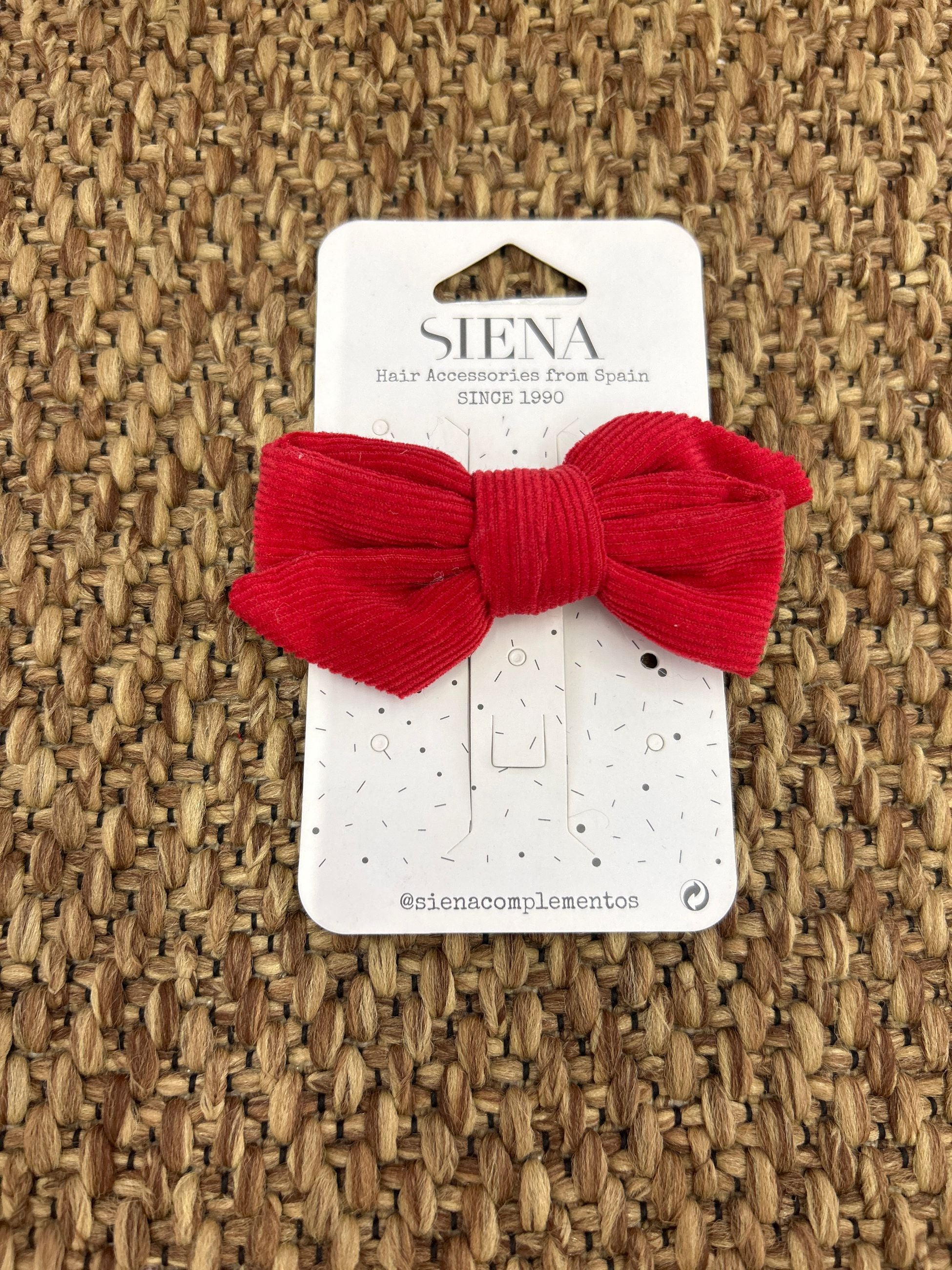 Molletta per capelli bimba fiocco in velluto a costine Siena