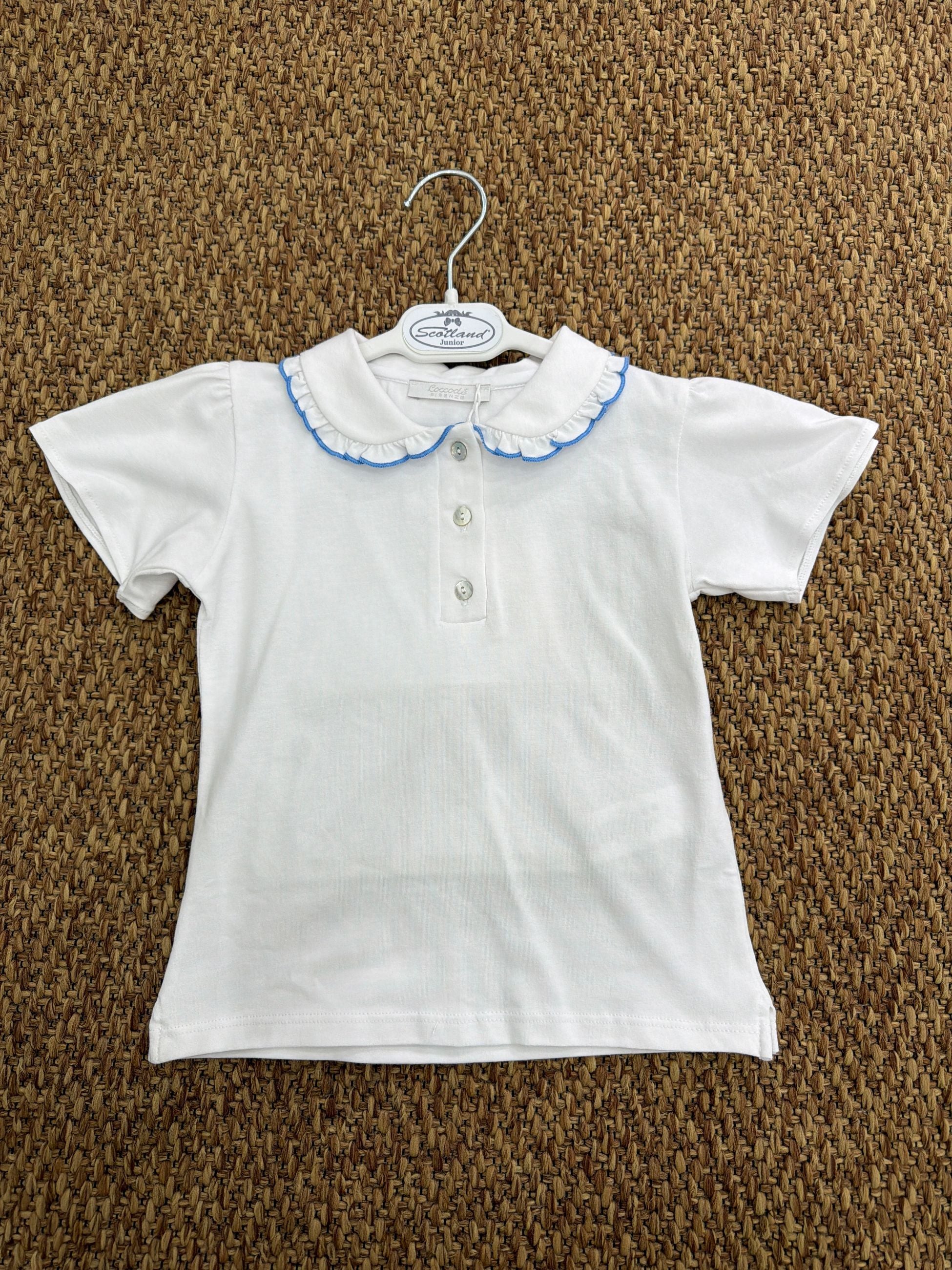 T-shirt bambina con collo smerlato Cocodè