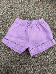 Shorts bimba in lino con dettaglio in pizzo Play Up