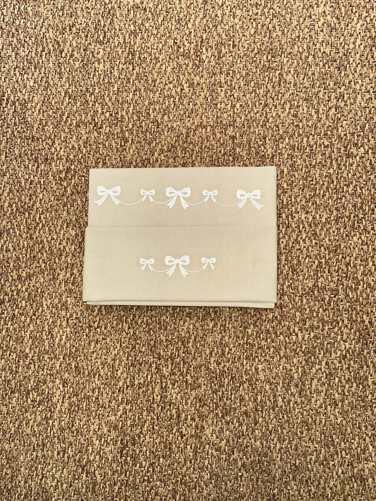 Lenzuola culla fiocchetti Pappa e Latte