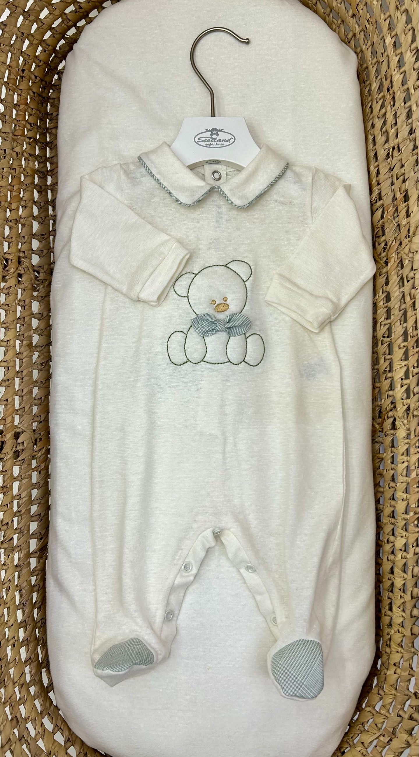 Tutina neonati con ricamo orsetto Teto e Tatta