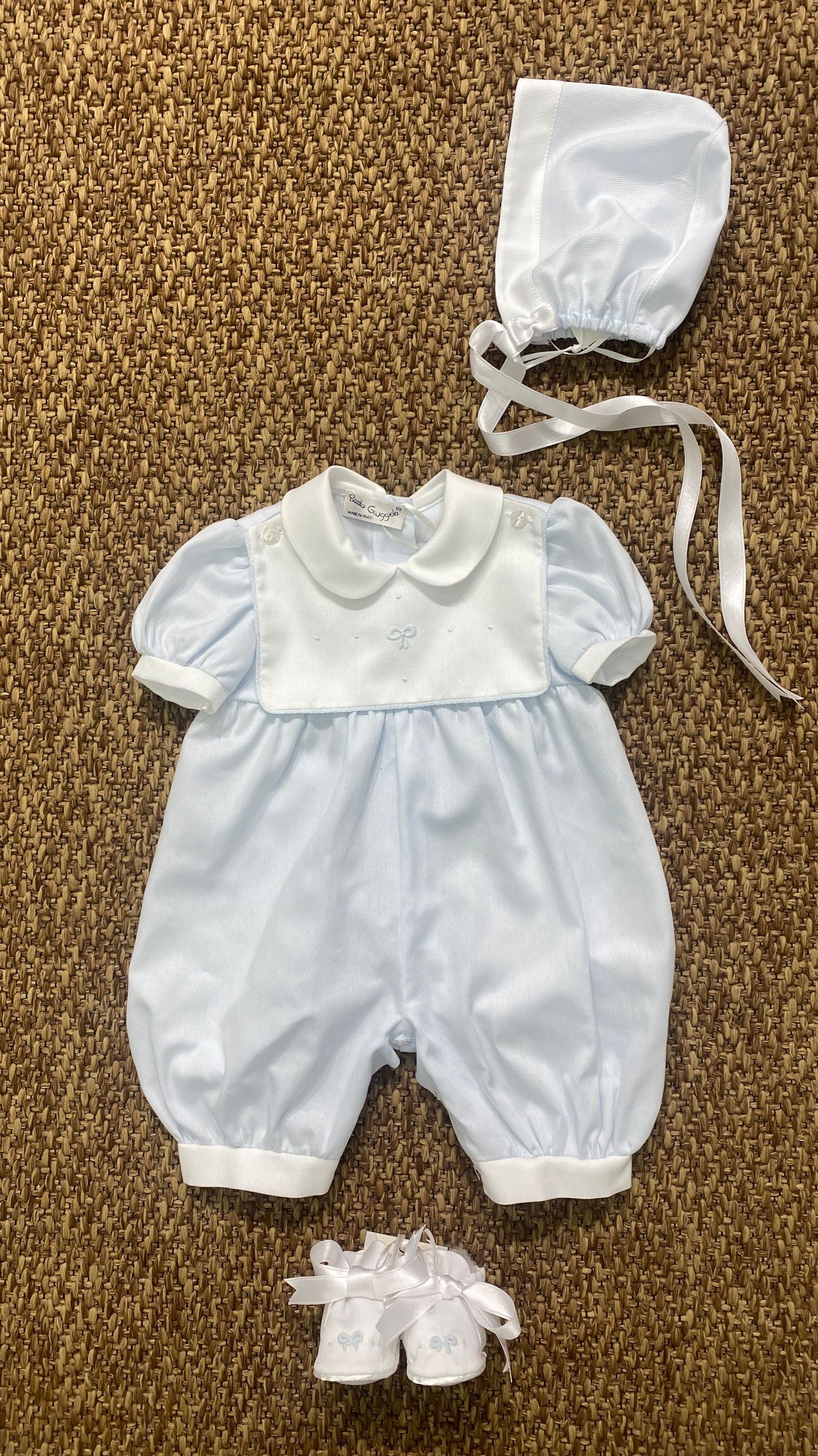 Completo neonati pagiaccetto con cuffia e scarpine Piccola Giuggiola