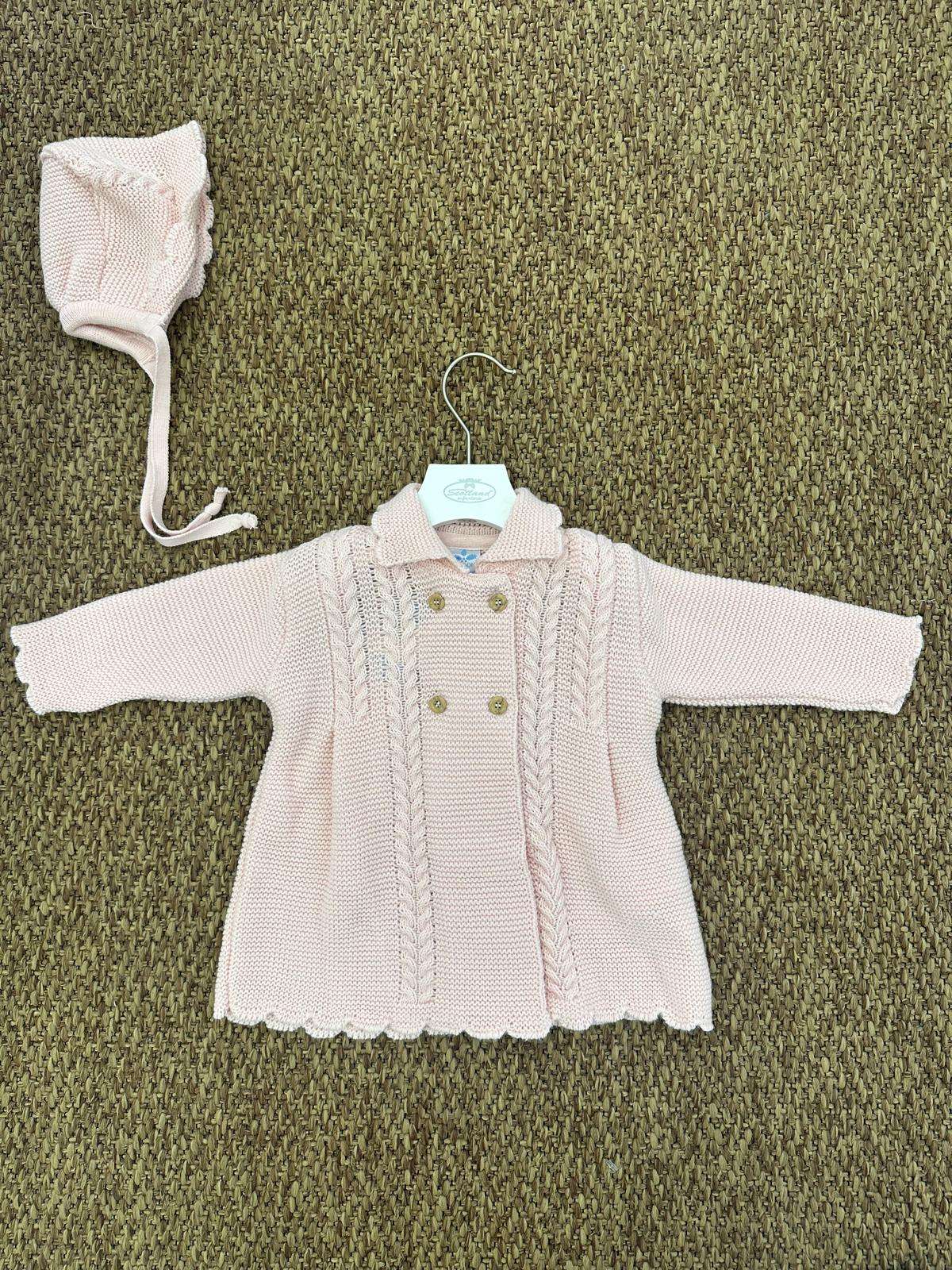 Cappotto bambina trecce con cuffia Sardon
