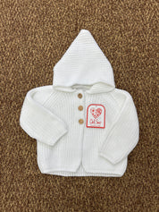 Cardigan bimbi in lana con cappuccio Del Sur