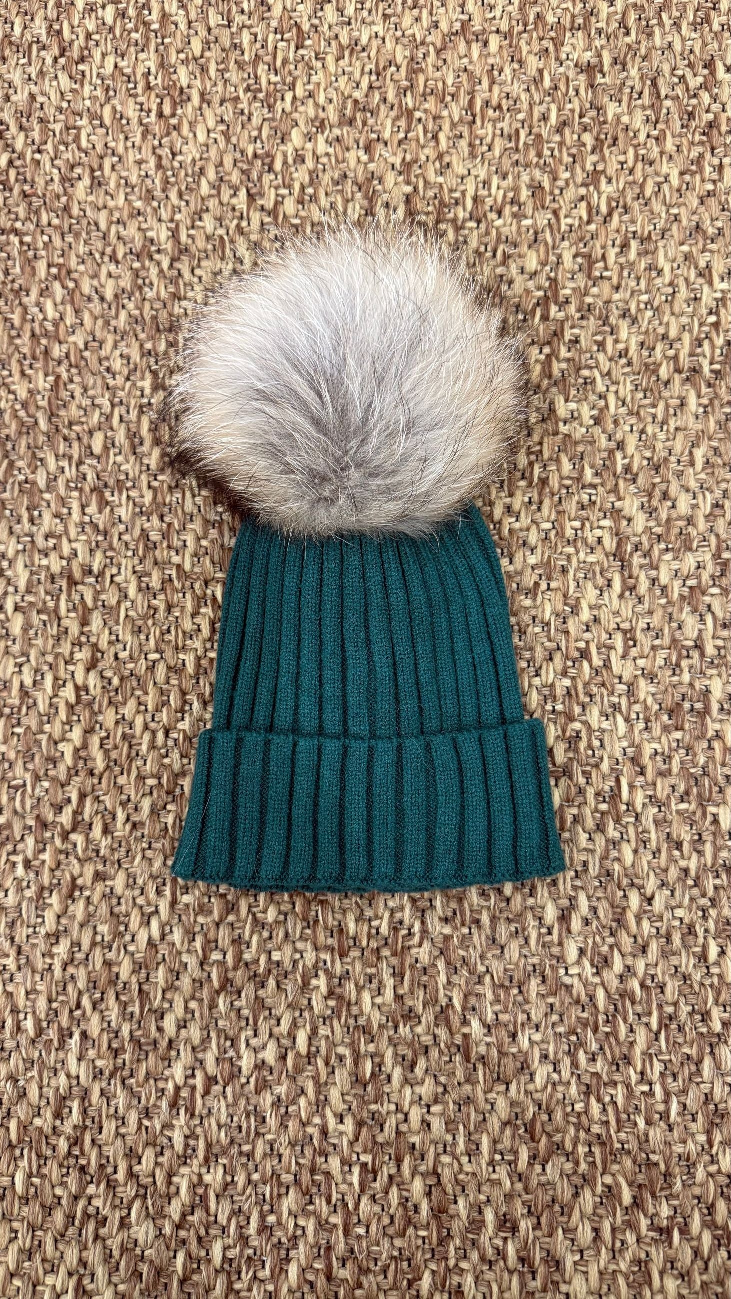 Cappello bimbi a costine pon pon Enfant Made in Italy