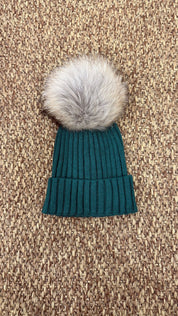 Cappello bimbi a costine pon pon Enfant Made in Italy