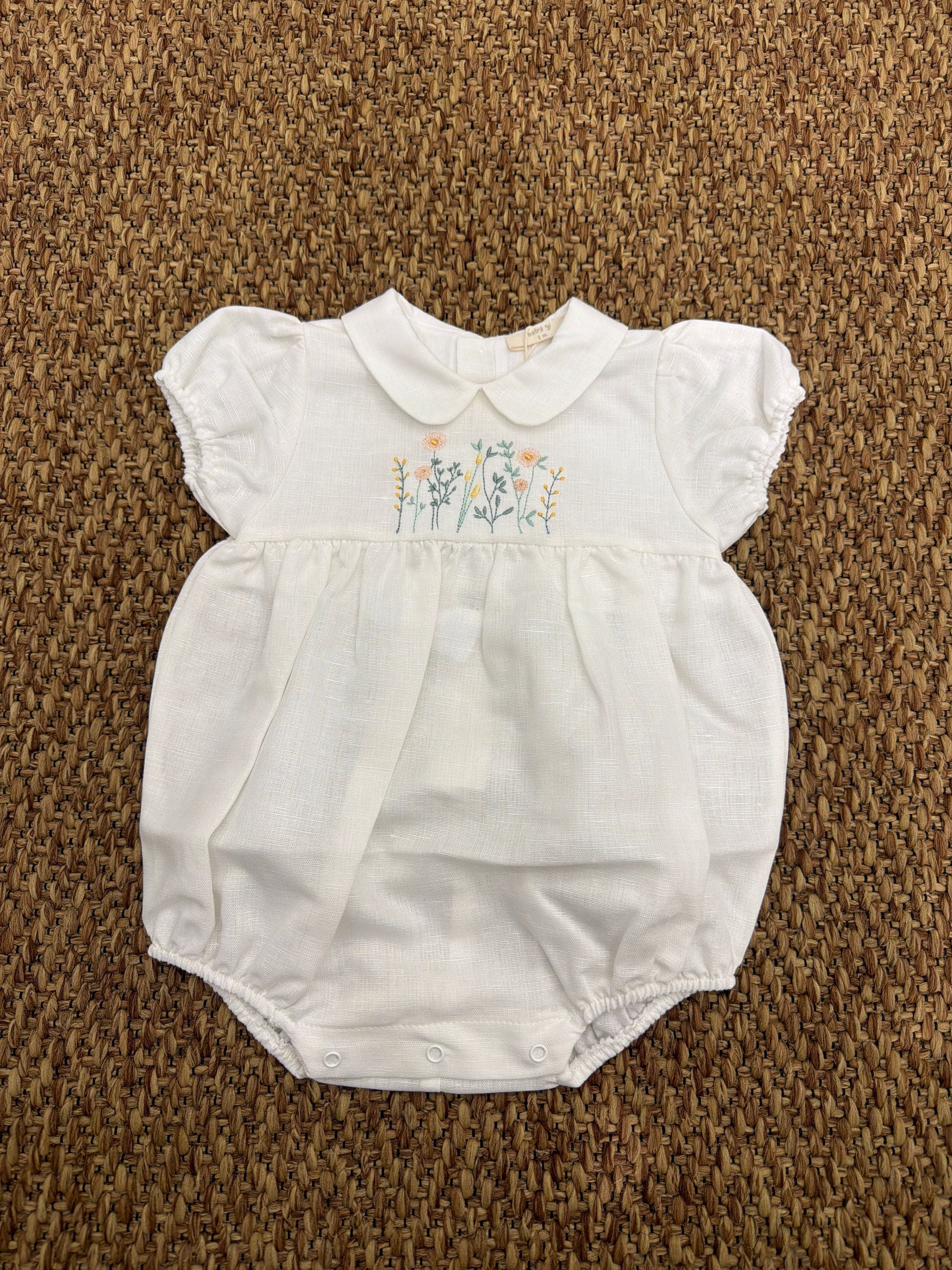 Pagliaccetto neonata con fiori Baby Gi