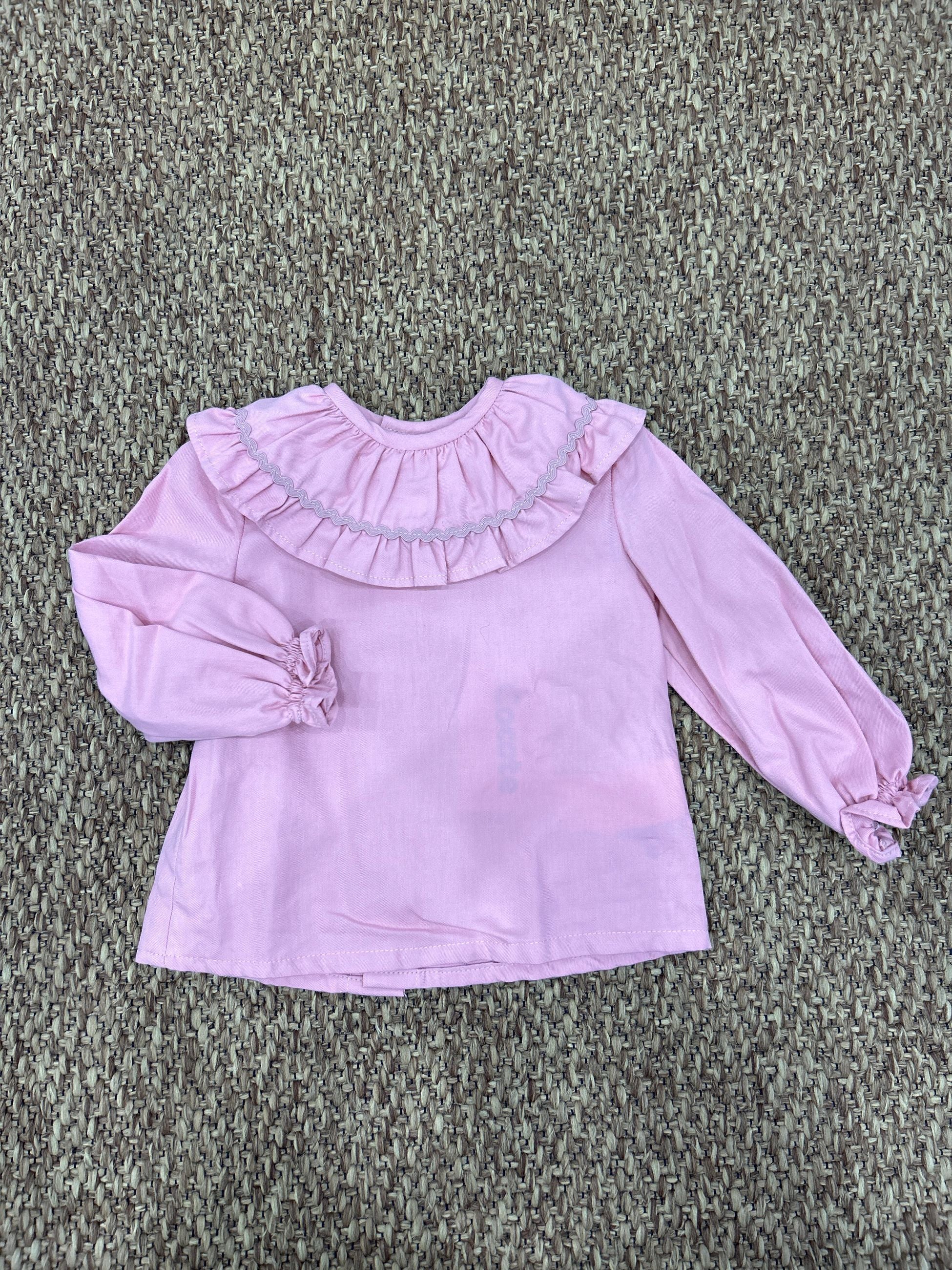 Camicia bimba con collo volant Cocote