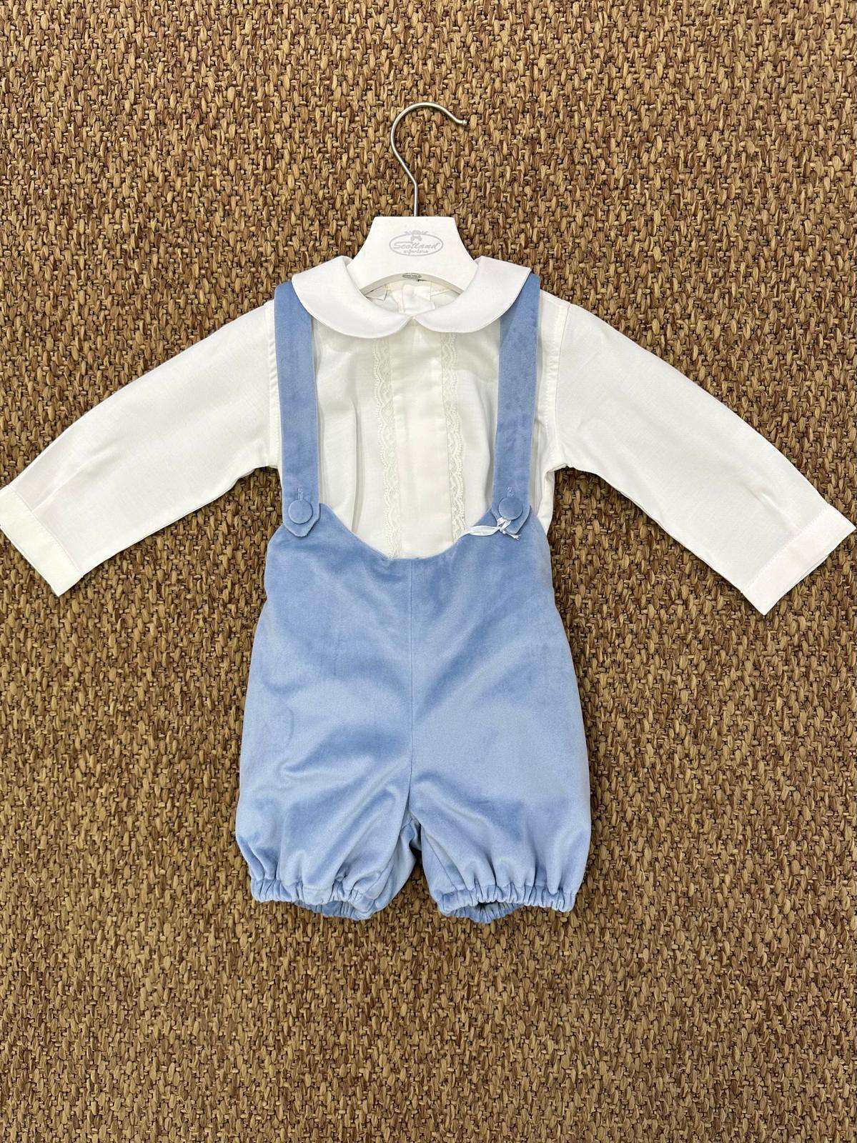 Completo bambino 2pz con salopette in velluto Les Joies