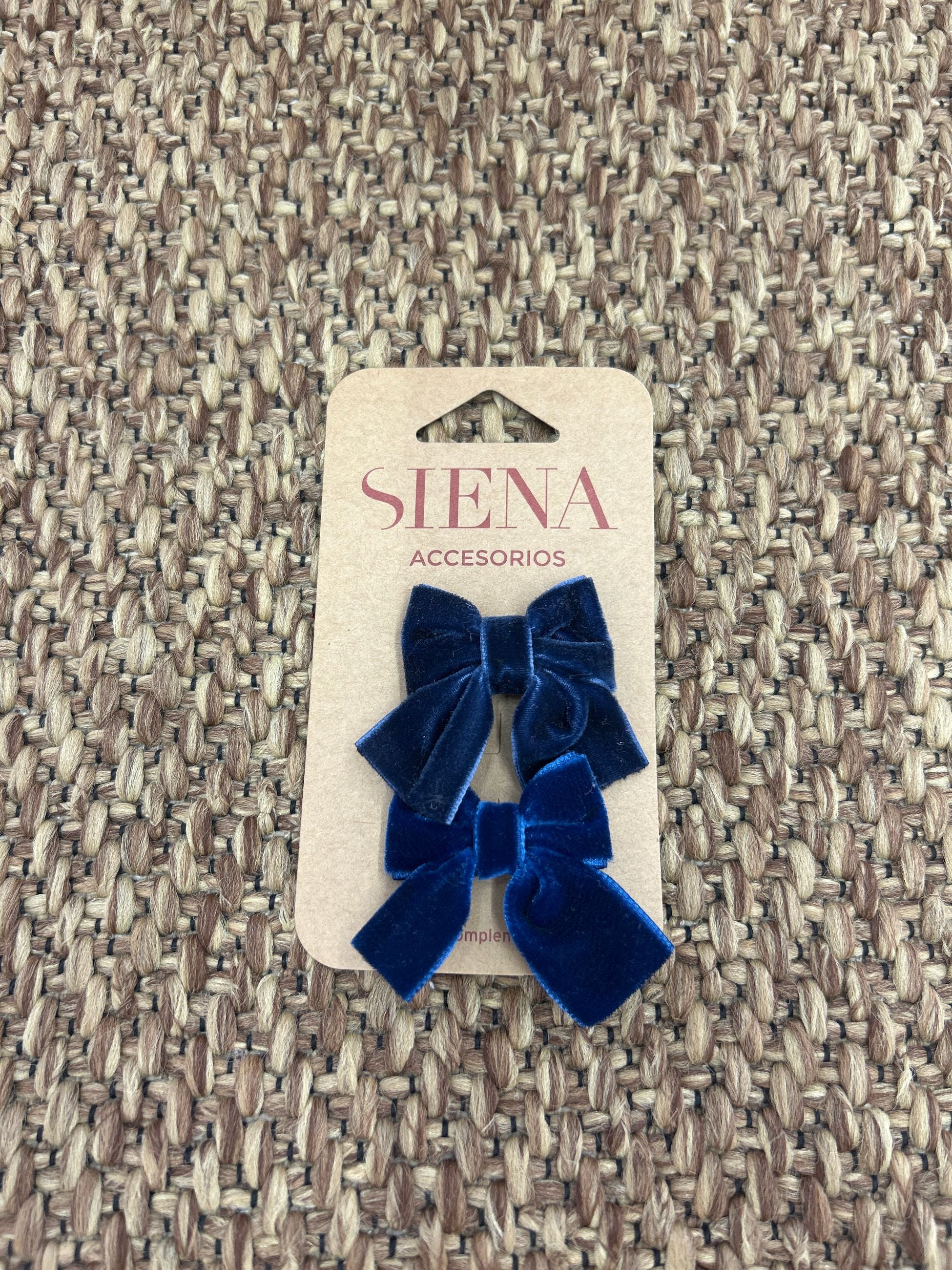 Molletta per capelli bimba fiocco in velluto Siena