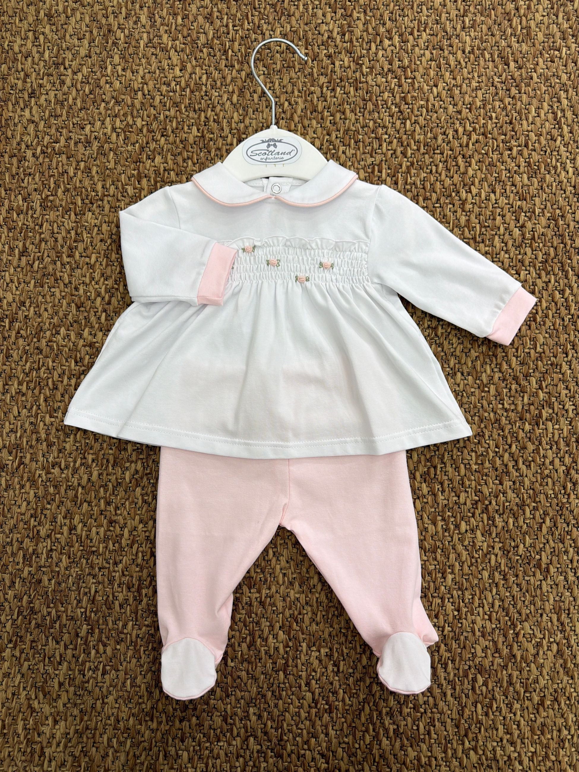 Completo neonata 2pz con fiorellini Teto&Tatta