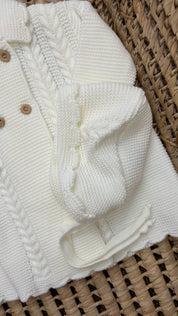 Cappottino bimba doppio petto con cuffia Sardon