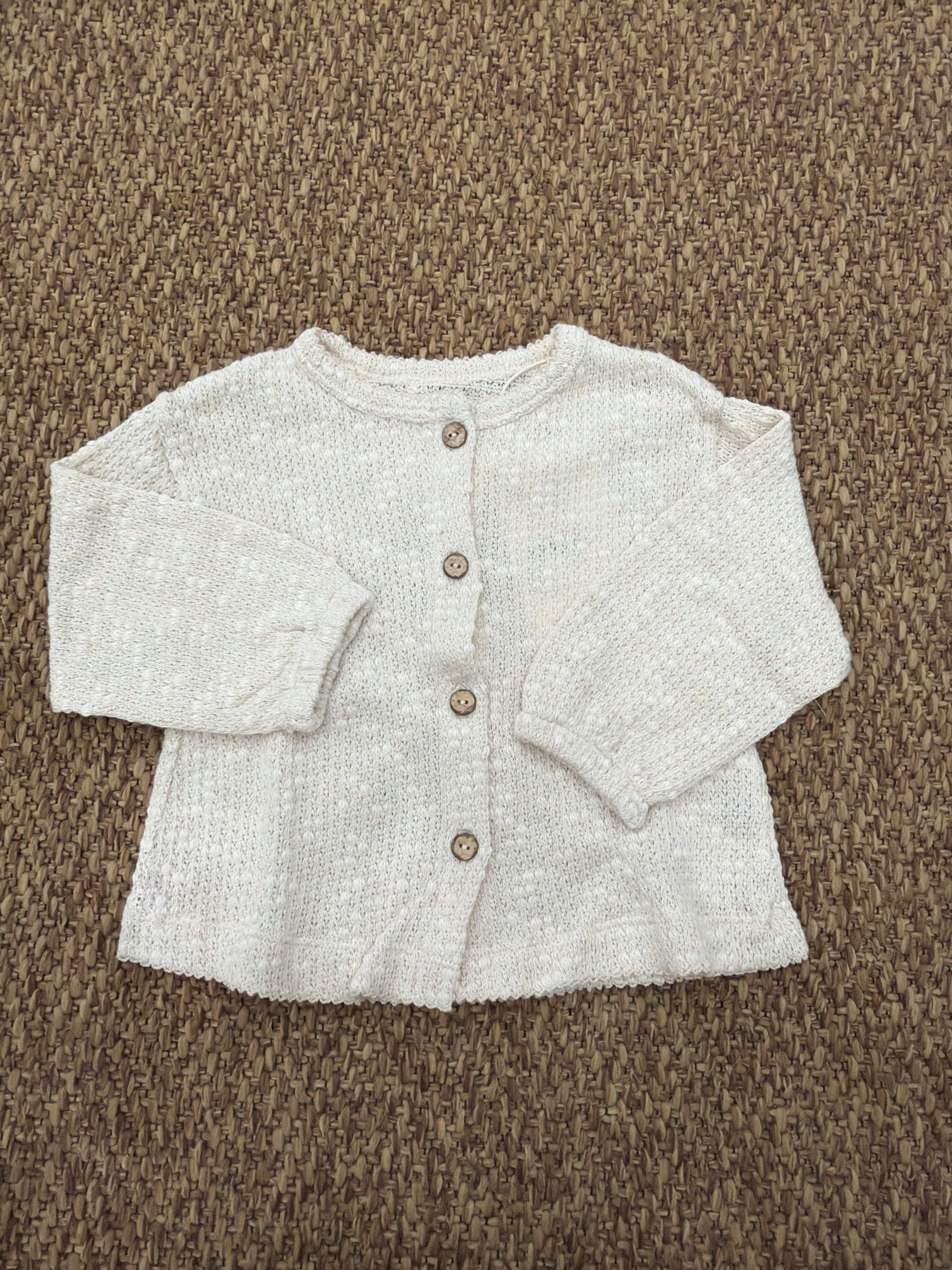 Giacchino bimba in maglia con bottoni in cocco Play Up