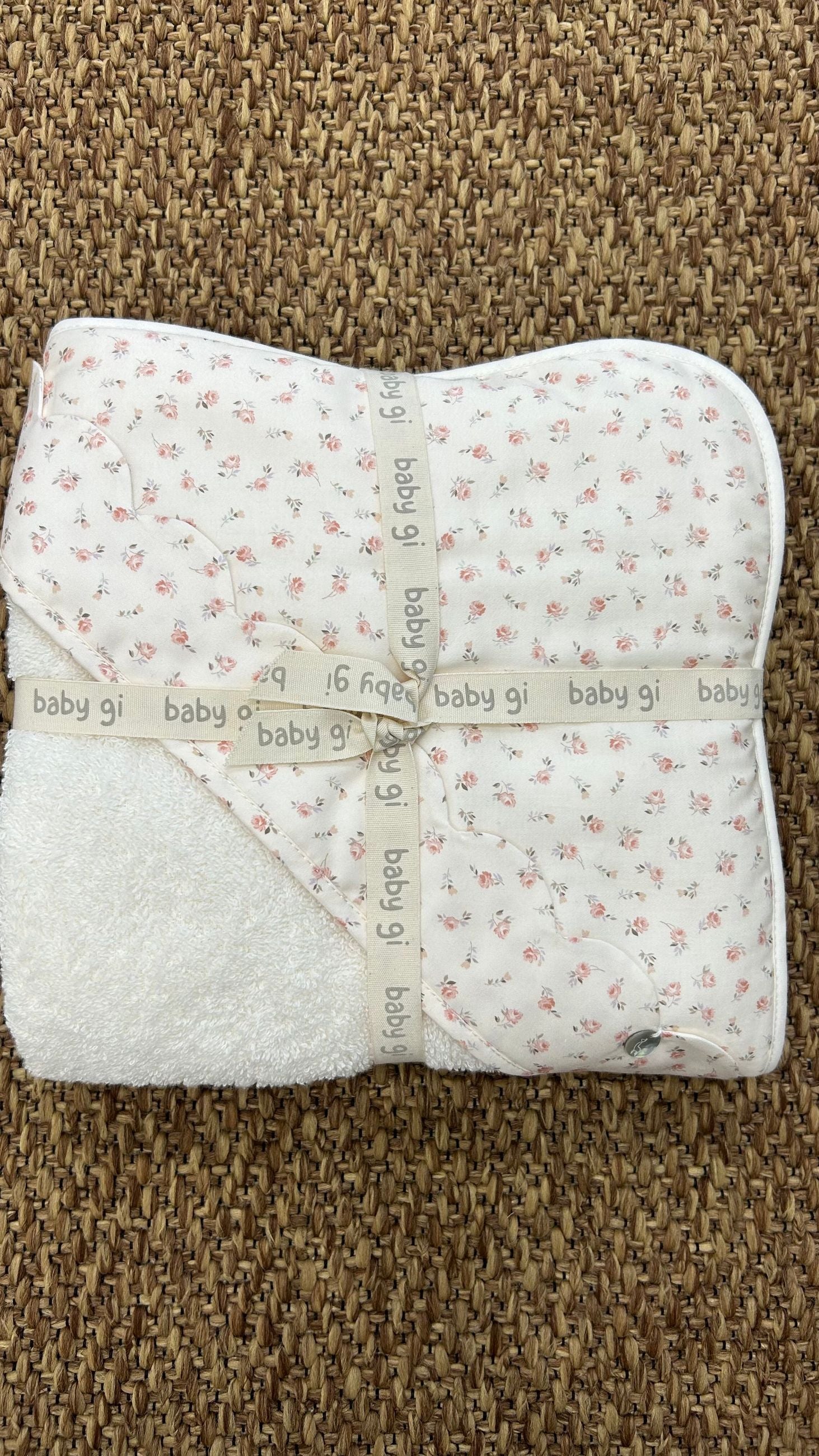 Accappatoio neonata roselline Baby Gi