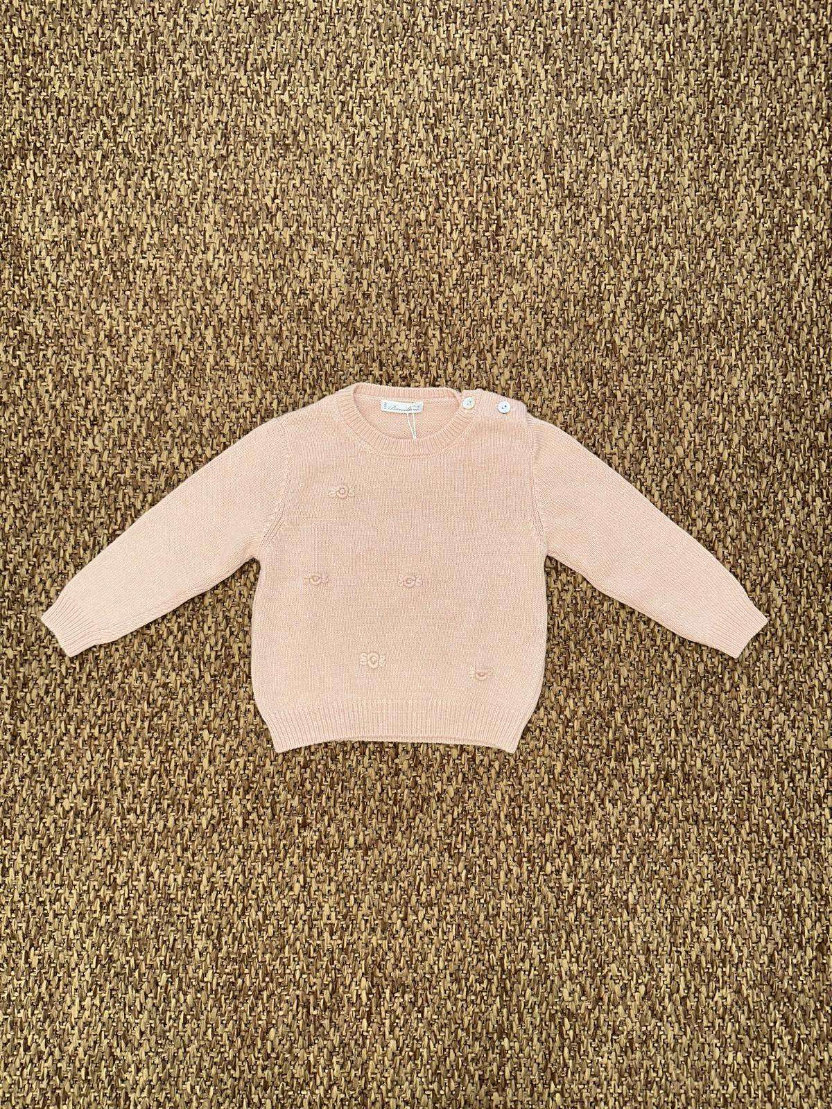 Pullover bambina chiusura sulla spalla Barcellino