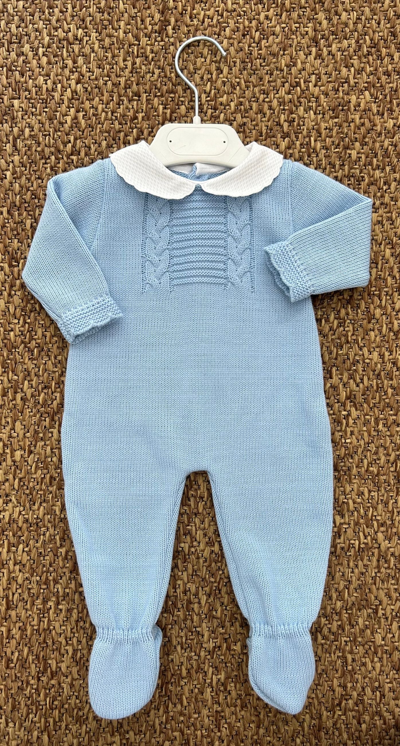 Tutina neonati ricamo trecce Sardon