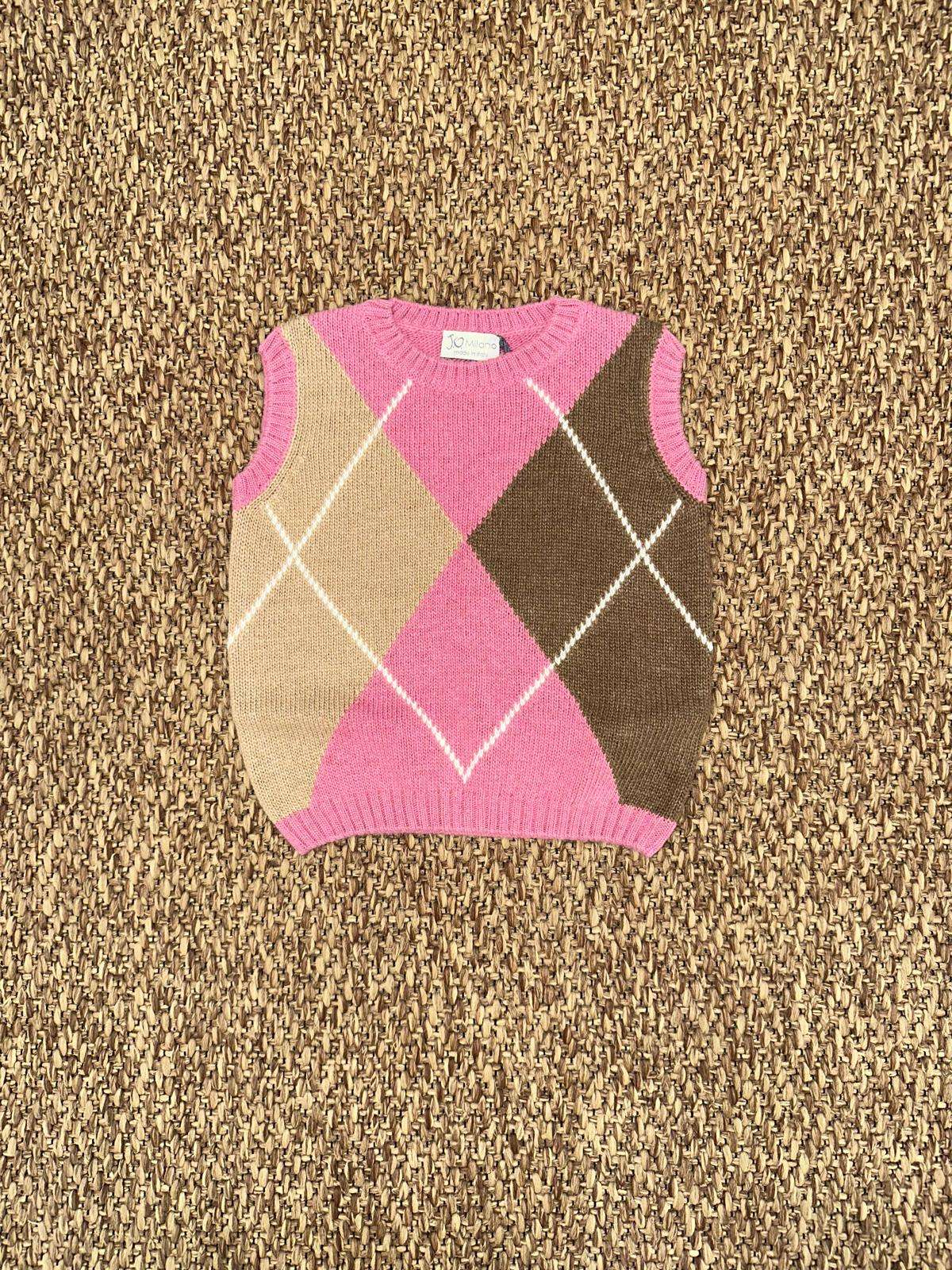 Gilet bambina a rombi Jo Milano