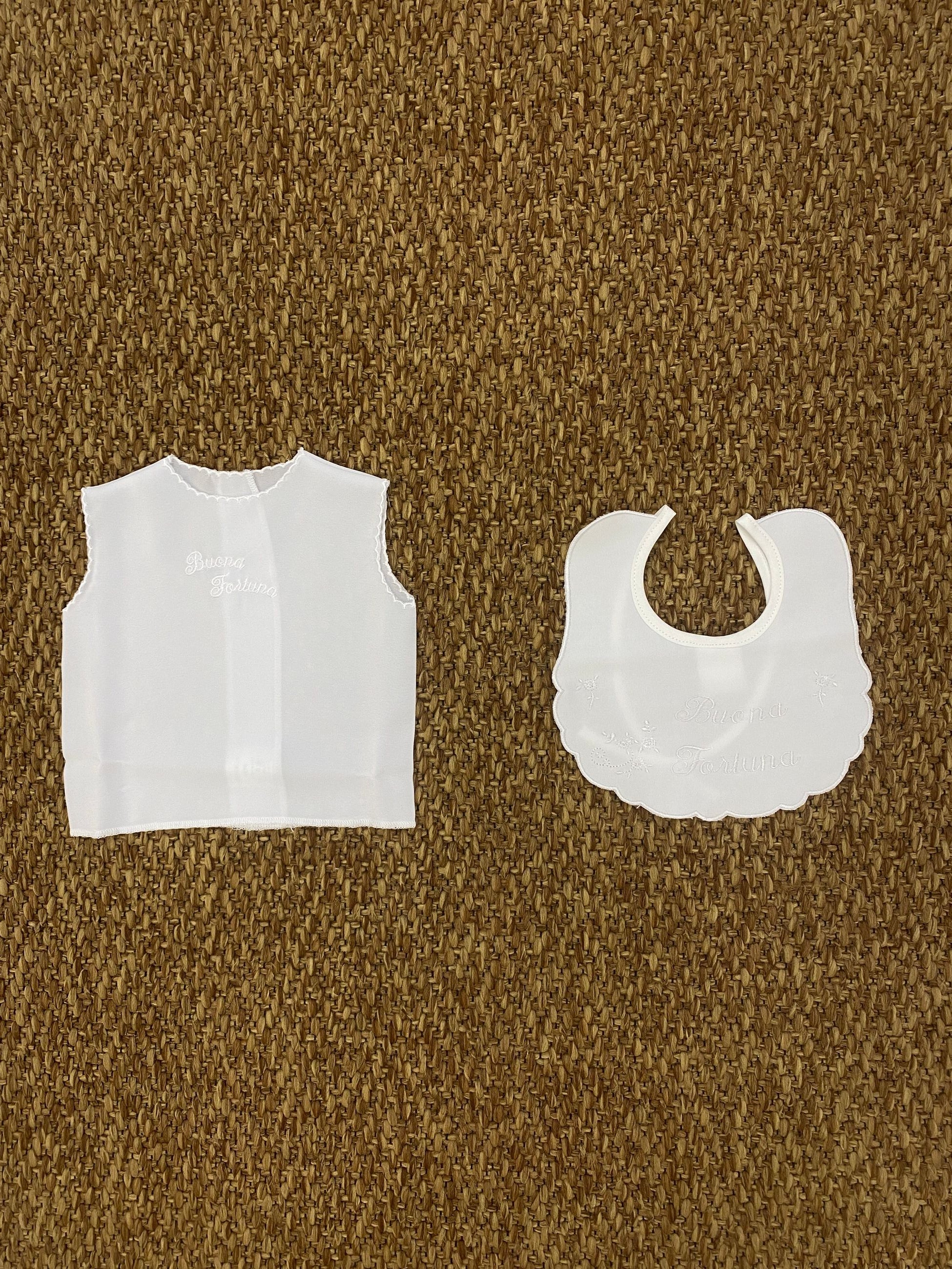 Set camicia della fortuna con bavetta Pappa e Latte