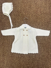 Cappotto bambina trecce con cuffia Sardon