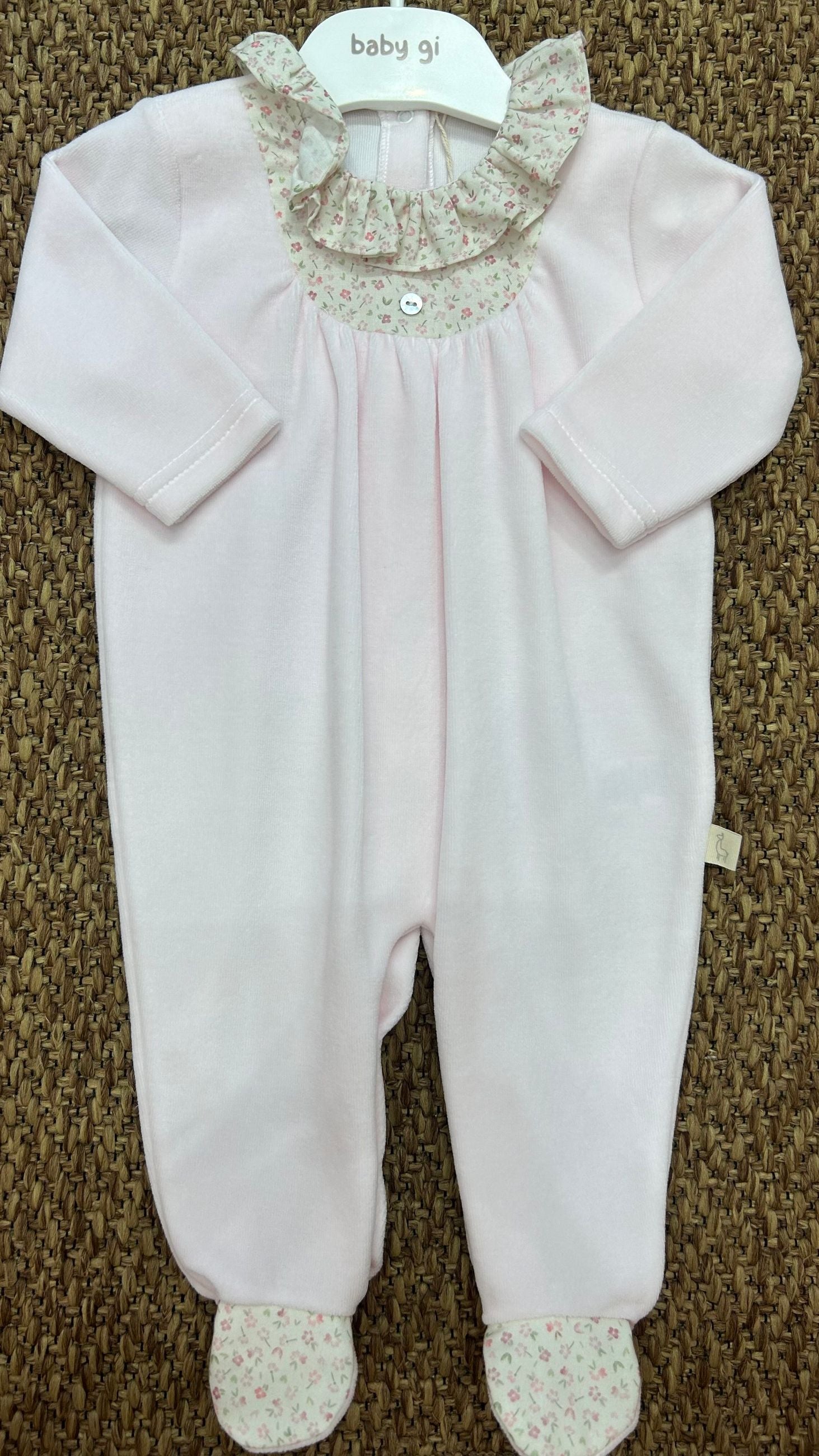Tutina neonata collo volant a fiori Baby Gi