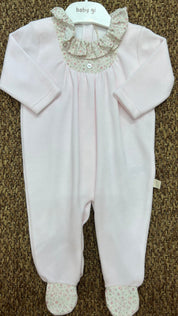 Tutina neonata collo volant a fiori Baby Gi