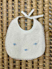 Bavetta neonata in spugna con roselline Artigian Baby