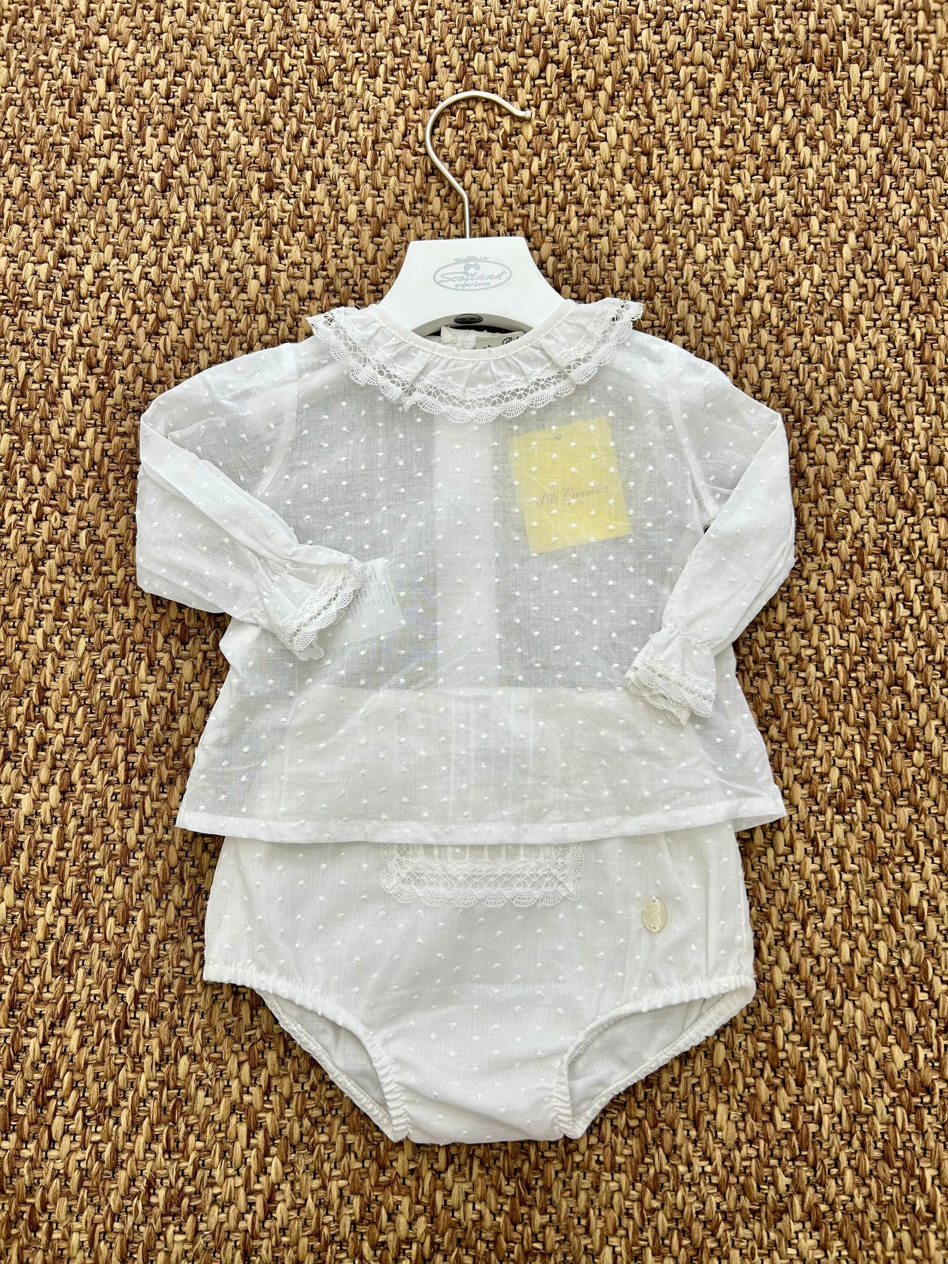 Blusa neonata collo volant Pili Carrera