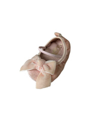 Ballerina neonata da culla in velluto con fiocco Indice