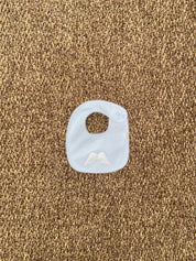 Bavetta neonato con ricamo ali chiusura strappo Baby Gi