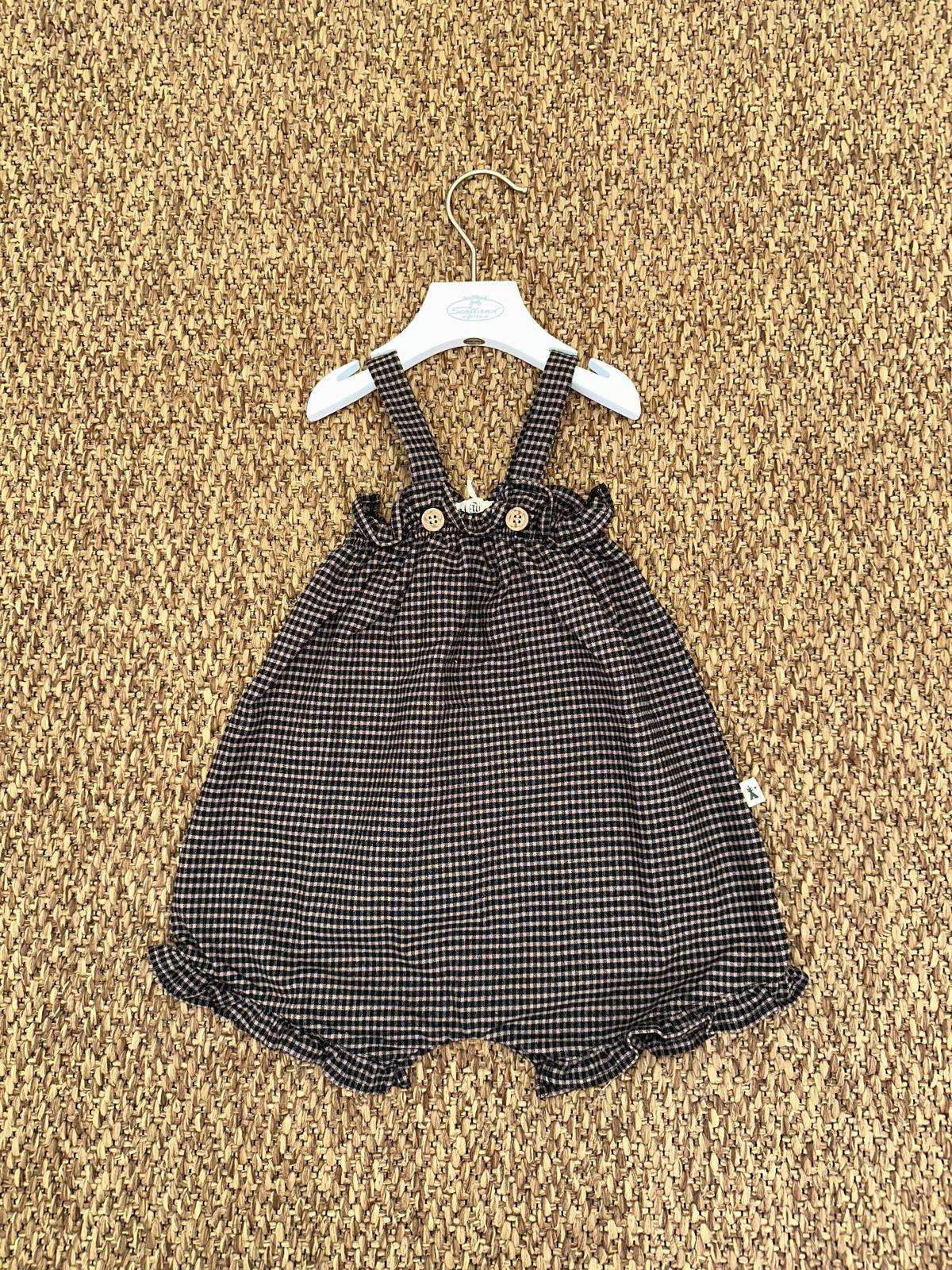 Salopette bambino a quadretti Petit Indi