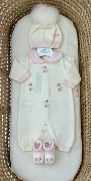 Set nascita neonata con roselline Marlù