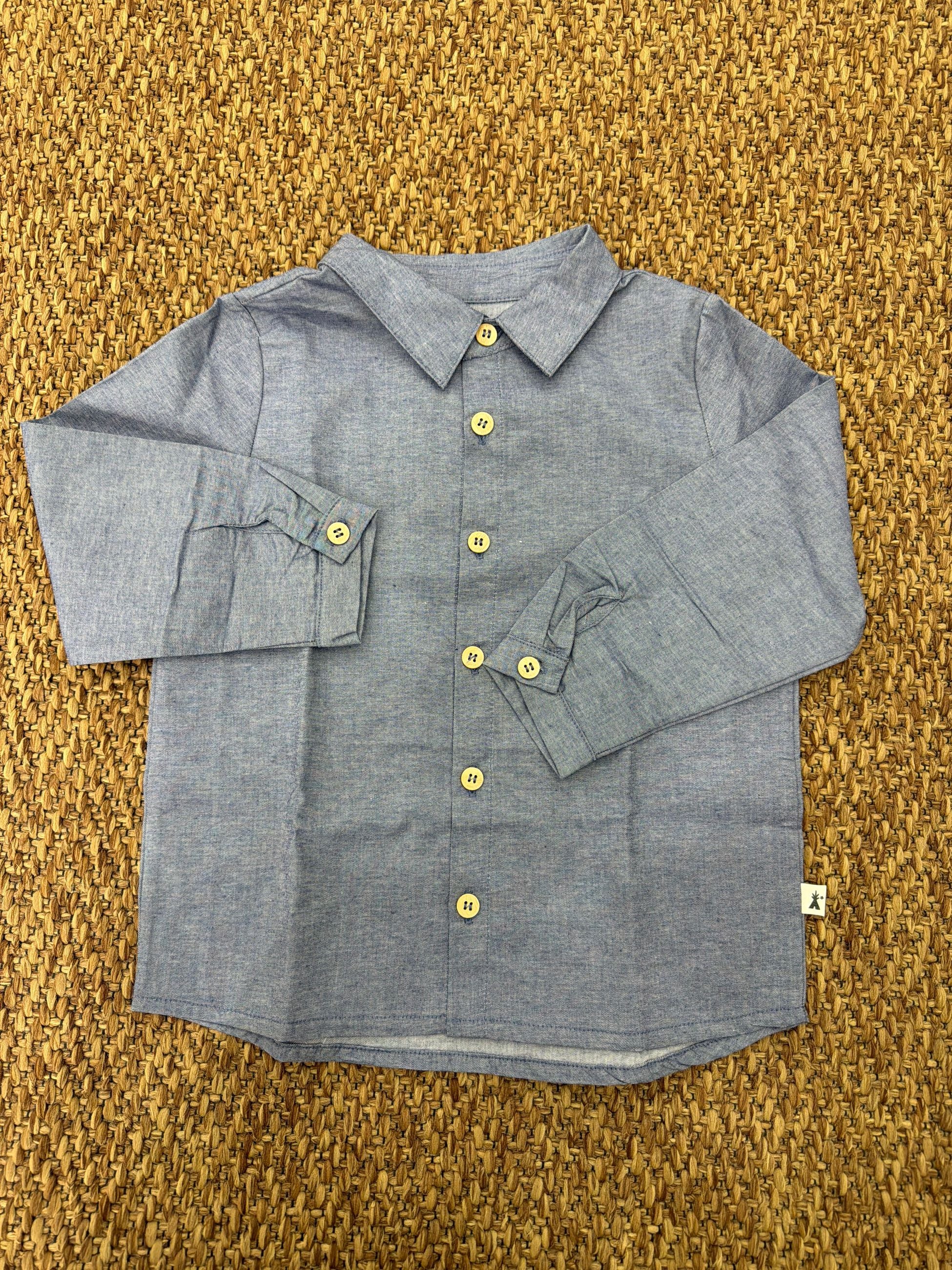 Camicia bambino in chambray Petit Indi