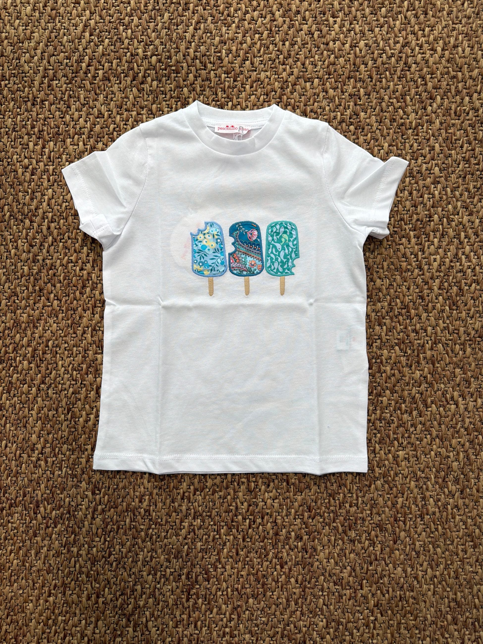 T-shirt bambino con stampa ghiaccioli Pesciolino Rosso