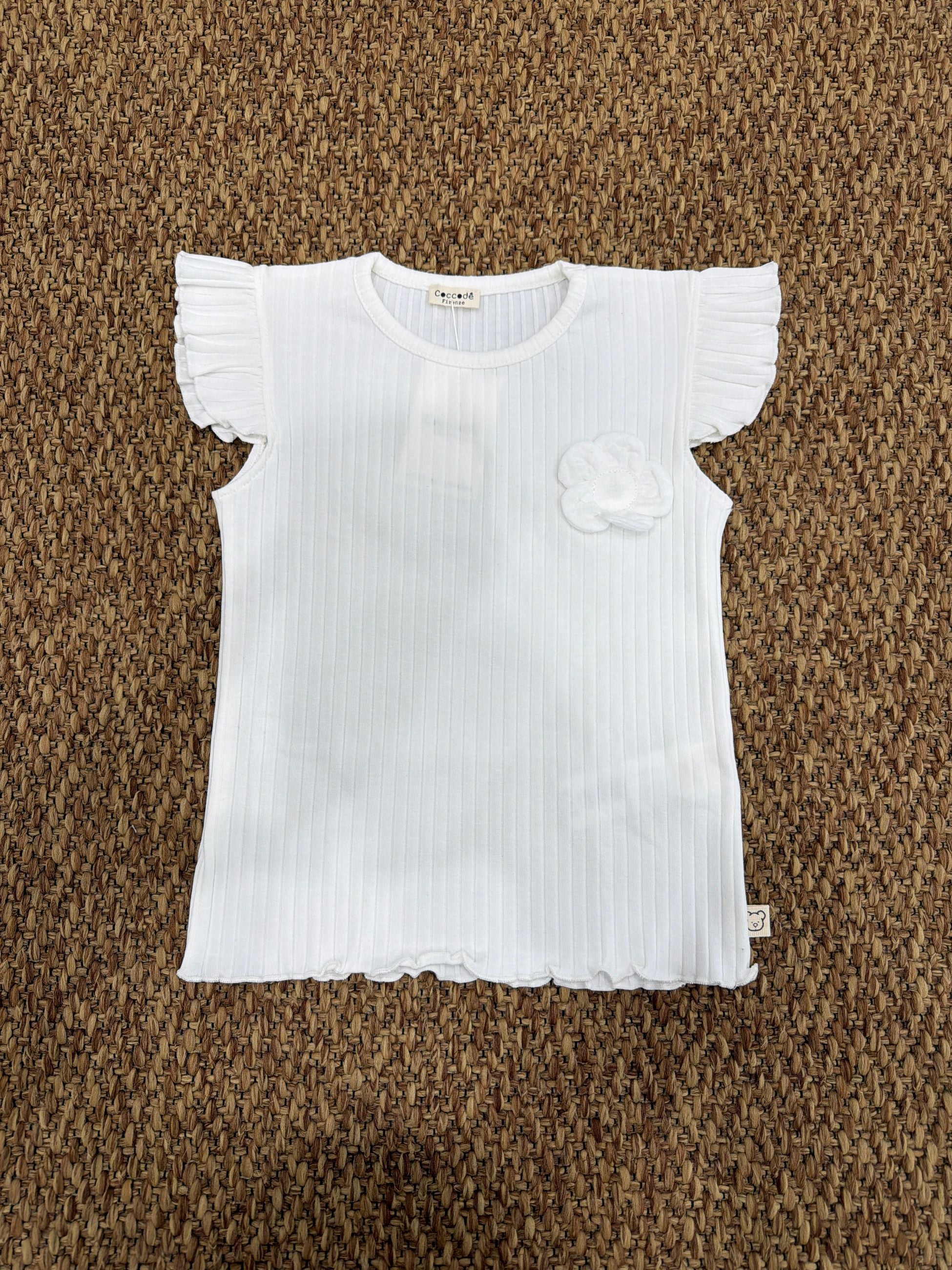 T-shirt bambina con manica volant Cocodè
