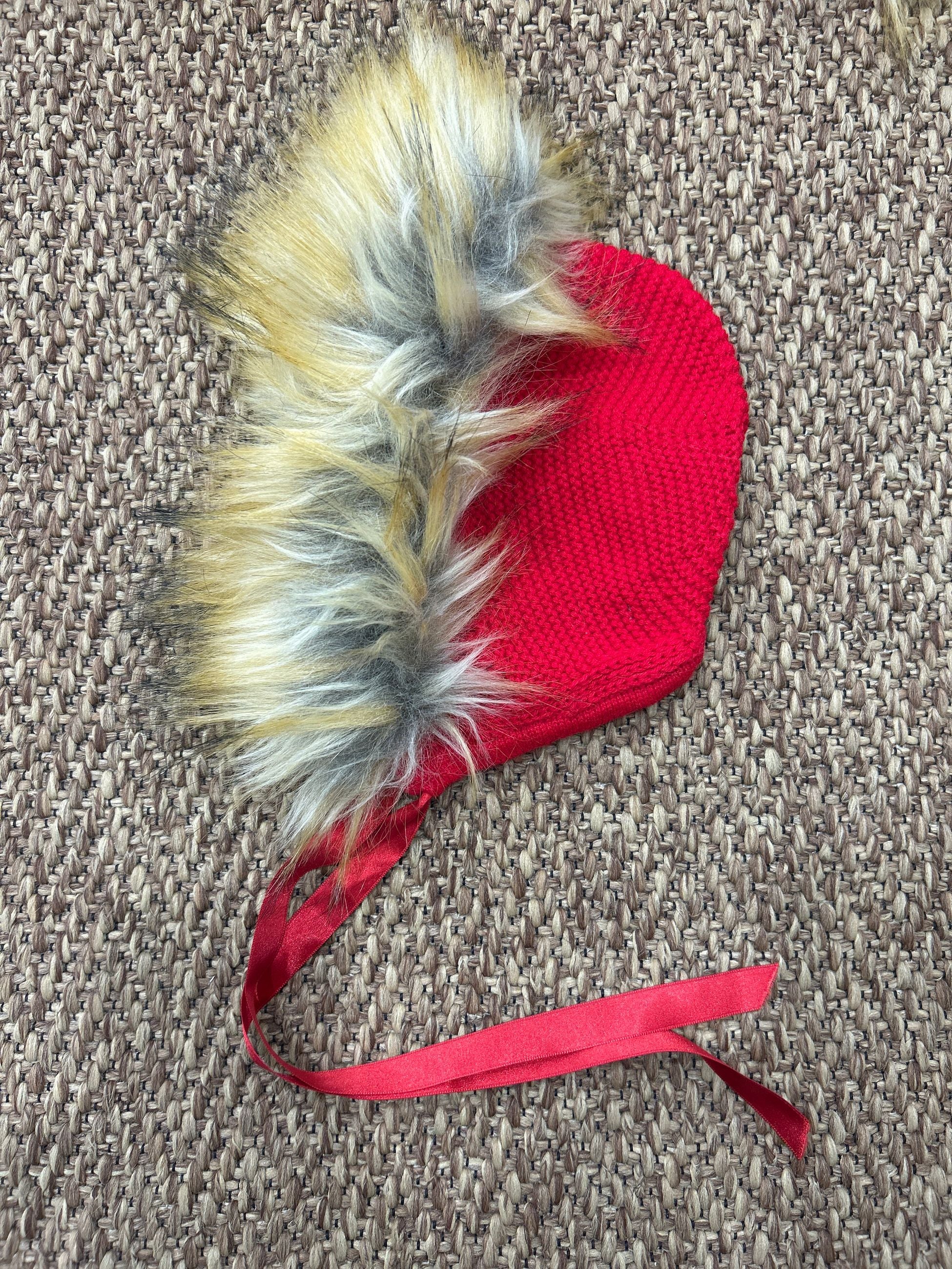 Cuffia neonati con pellicciotto Juliana