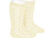 Calzini bimbo lunghi alti dettaglio traforato Condor