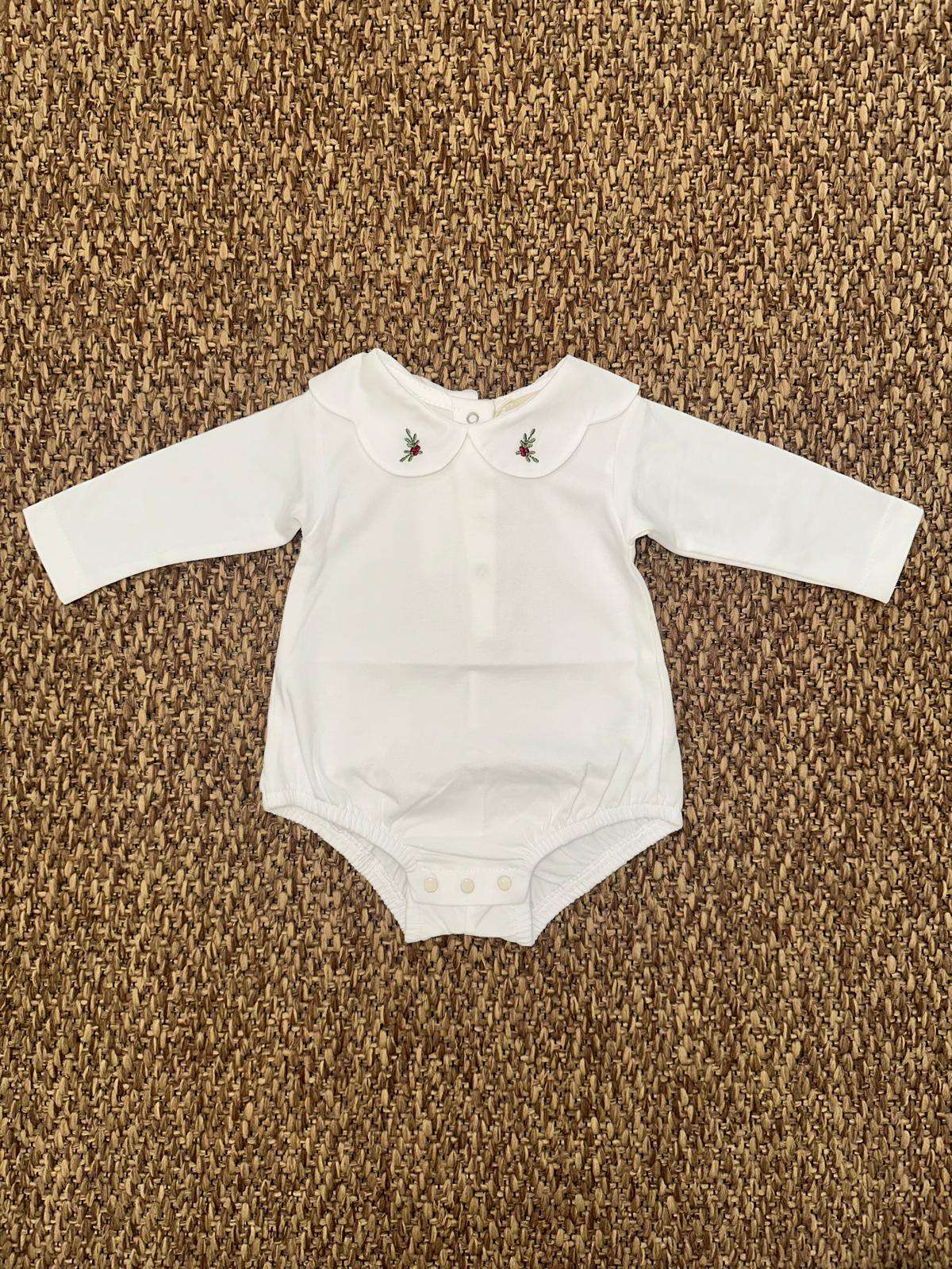 Body neonati con ricamo sul colletto Wedoble