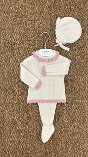 Set nascita neonata 3pz volant Juliana