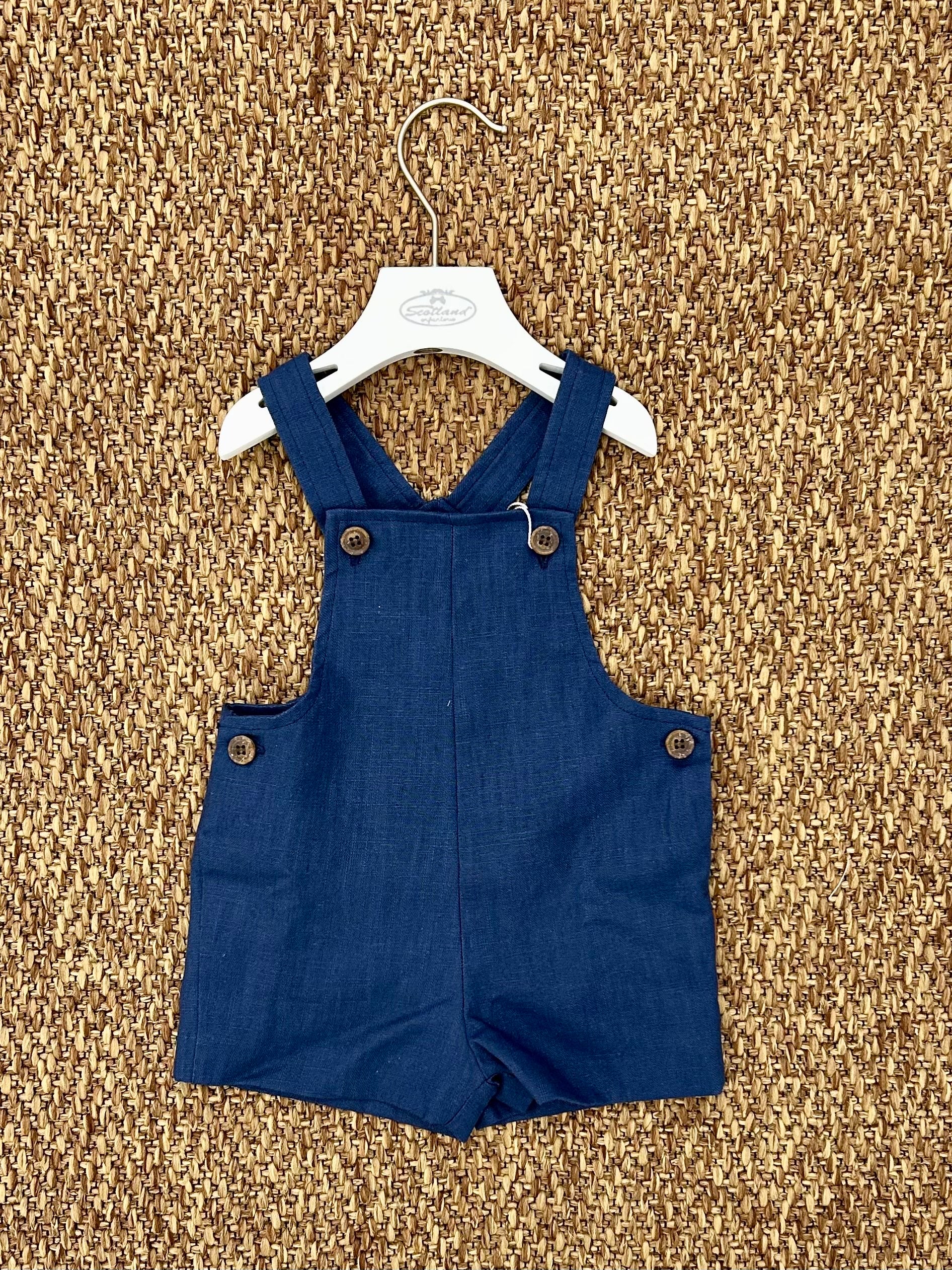 Salopette bambina in lino Cocote