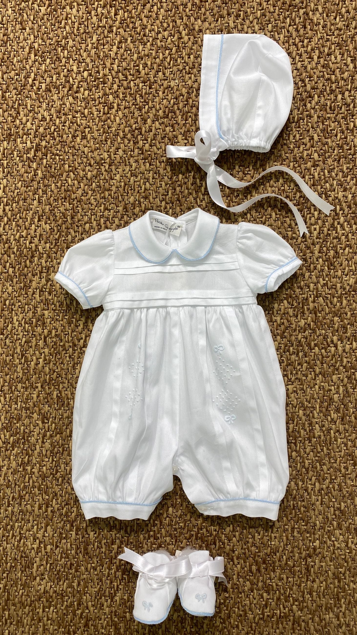Completo neonati pagiaccetto con cuffia e scarpine Piccola Giuggiola