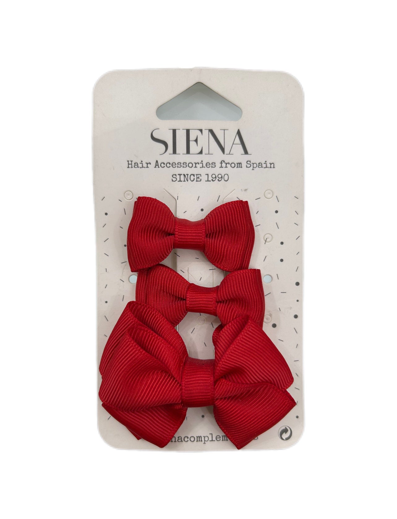 Set mollette bimba con fiocco tre grandezze Siena