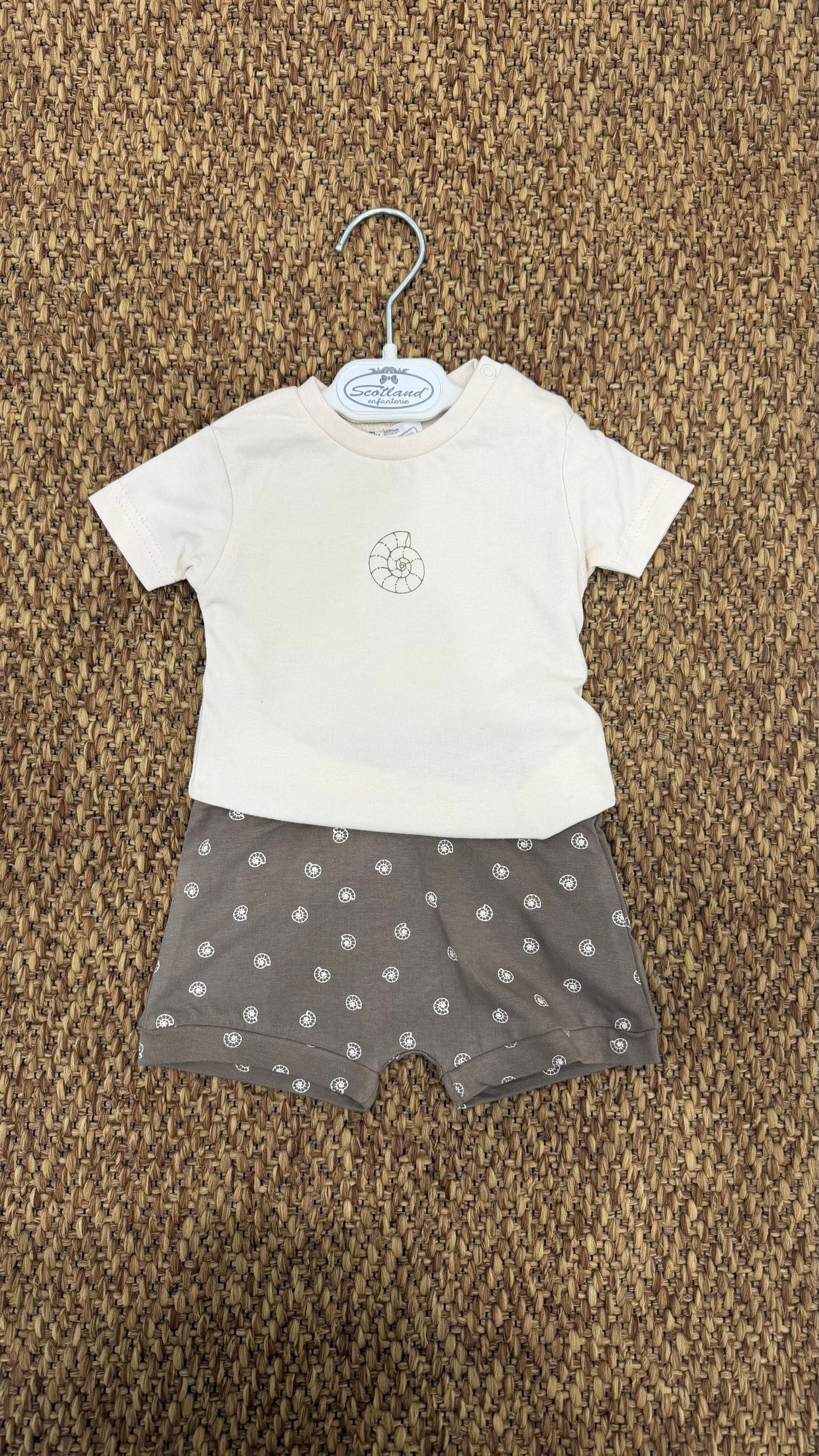 Completo bambino 2pz con stampa lumachina Baby Bol