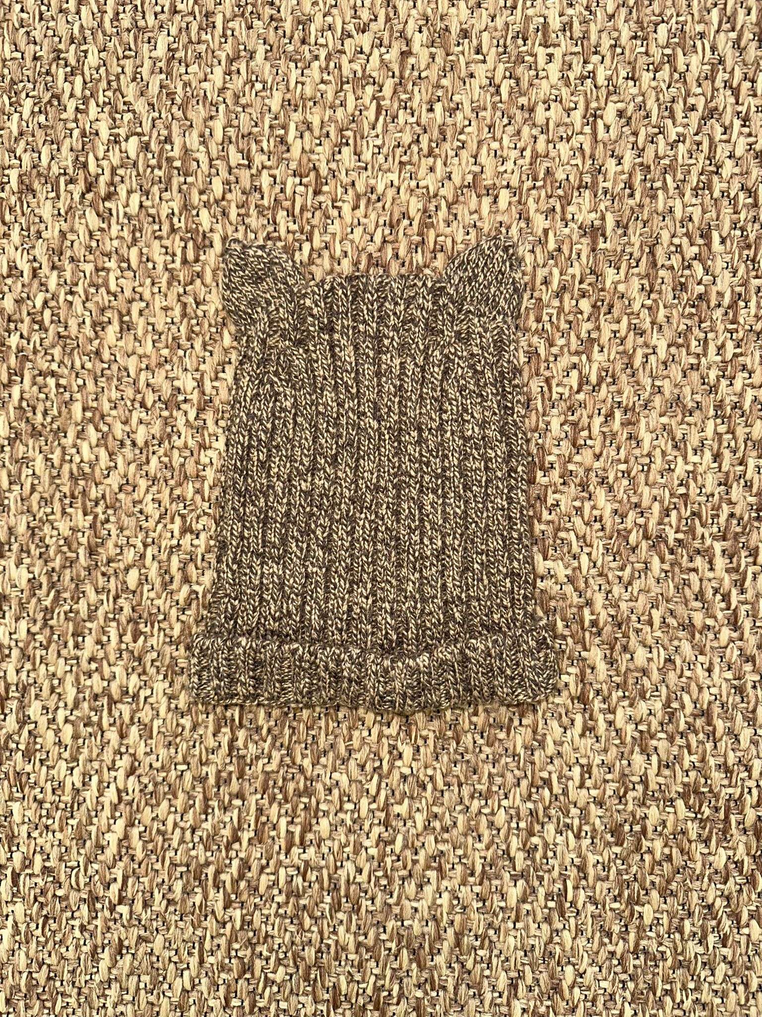 Cappello bambini di lana a costine con orecchie Wedoble