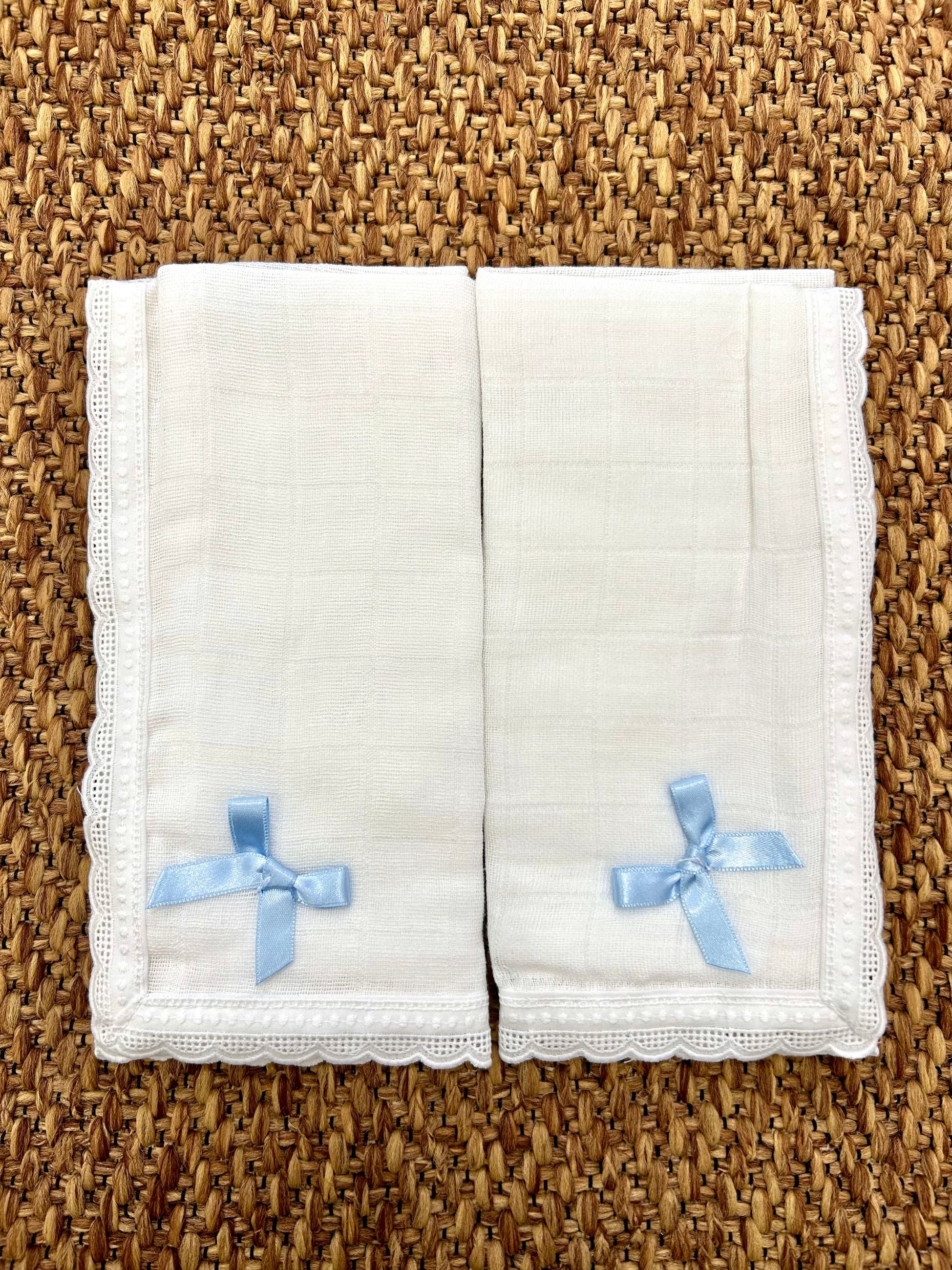 Set 2 mussole con fiocchetto Babidu