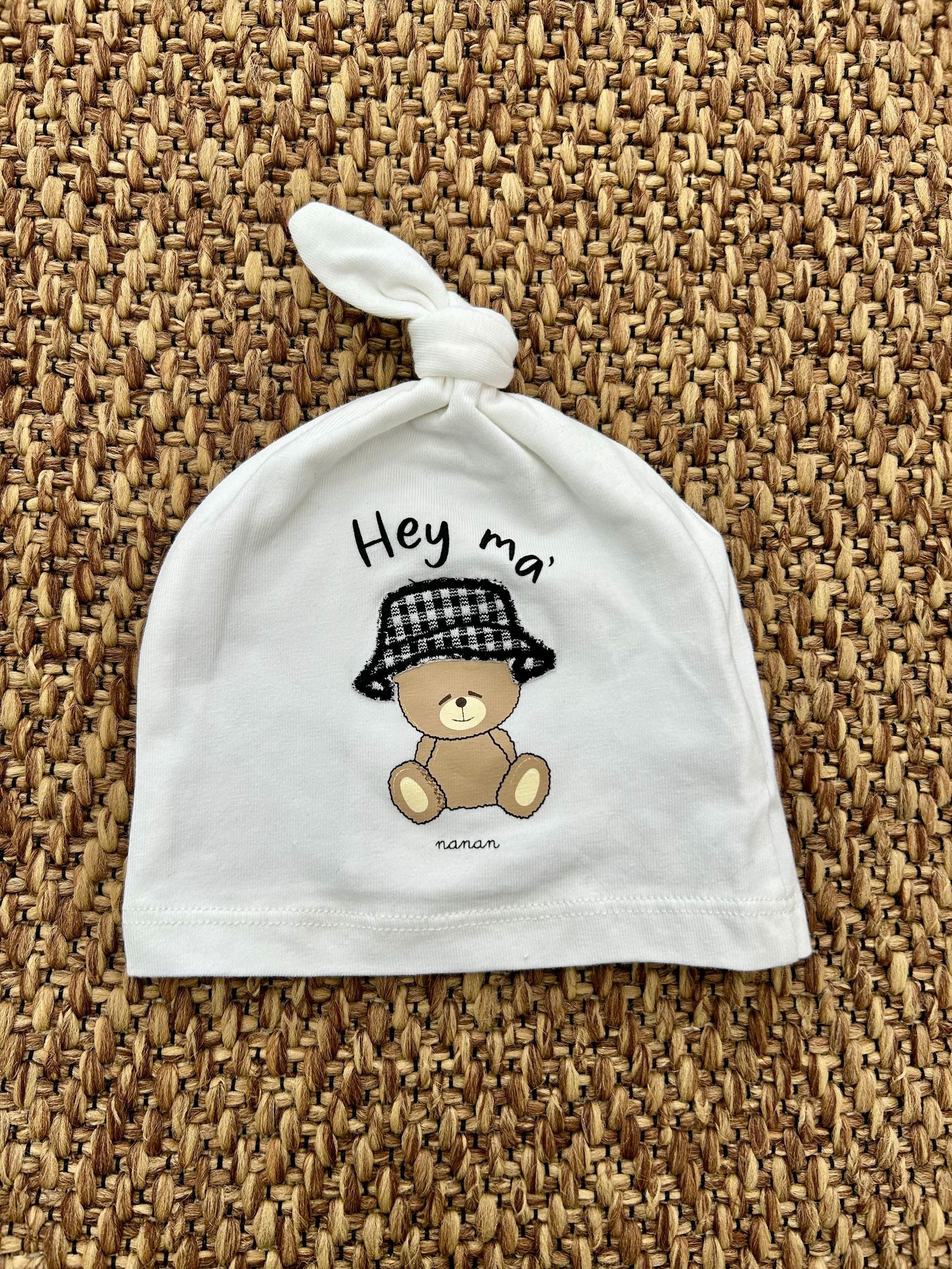 Cappellino neonati orsetto nodo Nanan