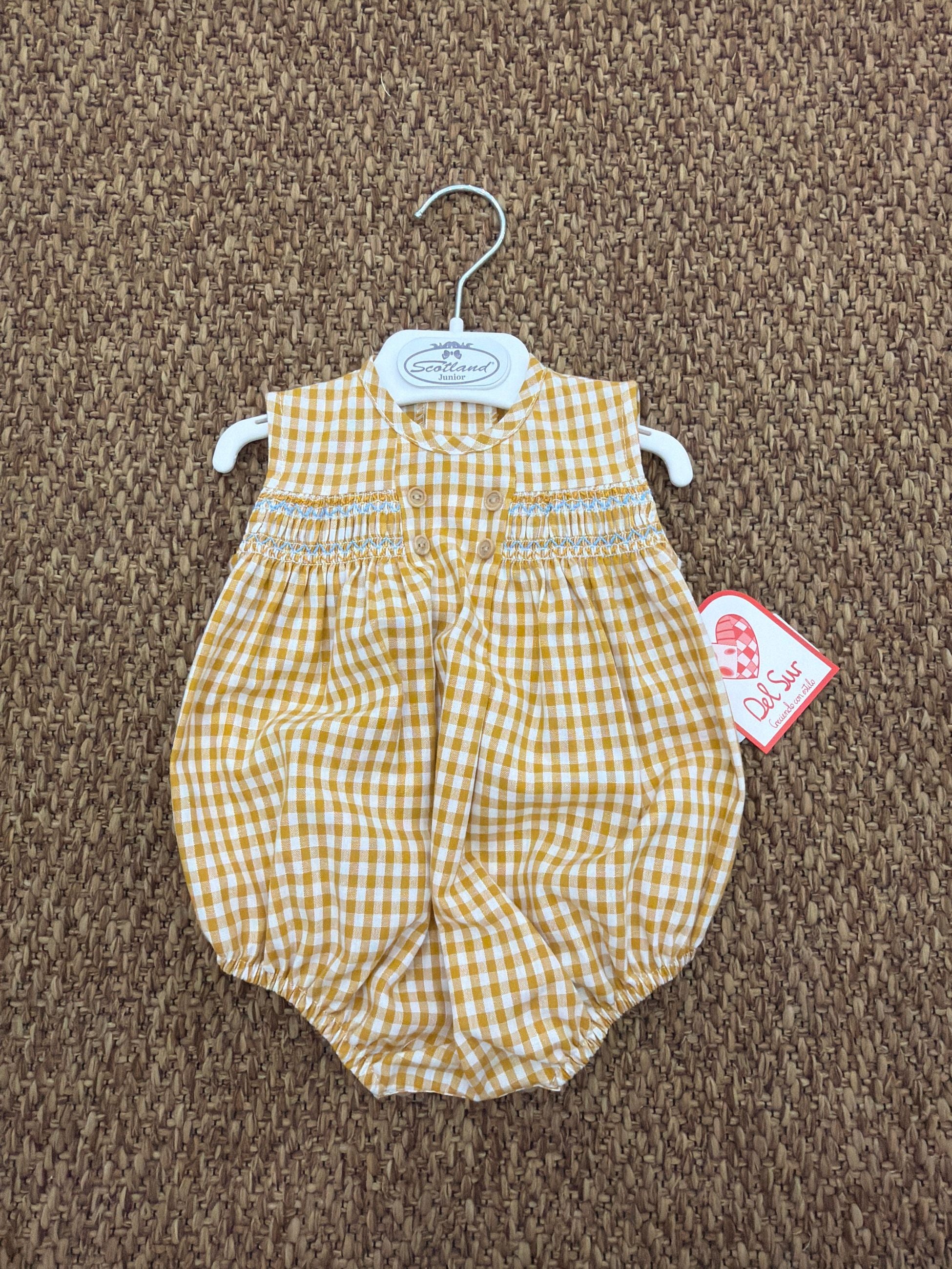 Pagliaccetto bimba a quadretti Del Sur