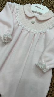 Tutina in ciniglia con merletto Baby Gi