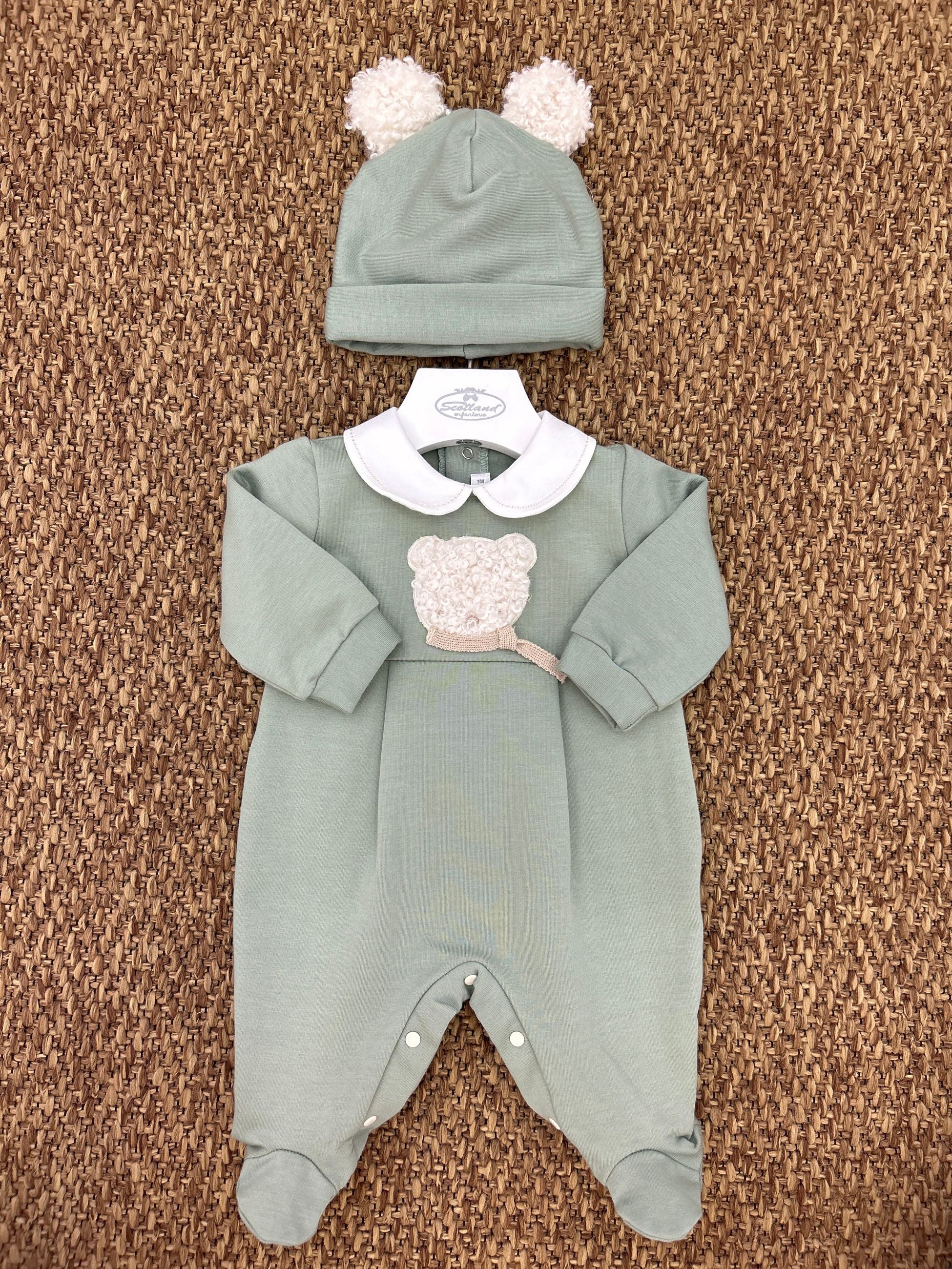 Tutina neonati orsacchiotto con cappellino Barcellino