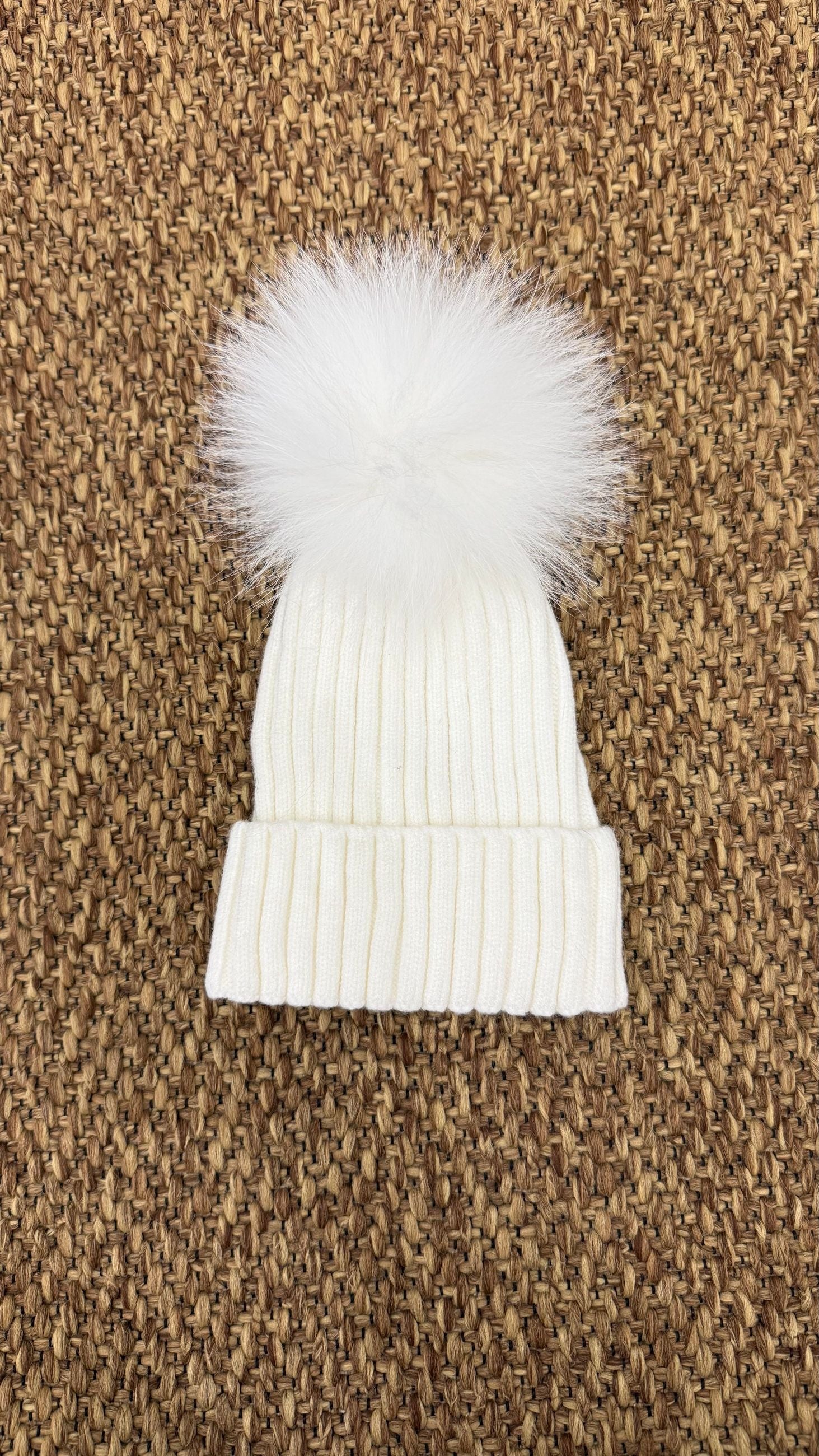 Cappello bimbi a costine pon pon Enfant Made in Italy