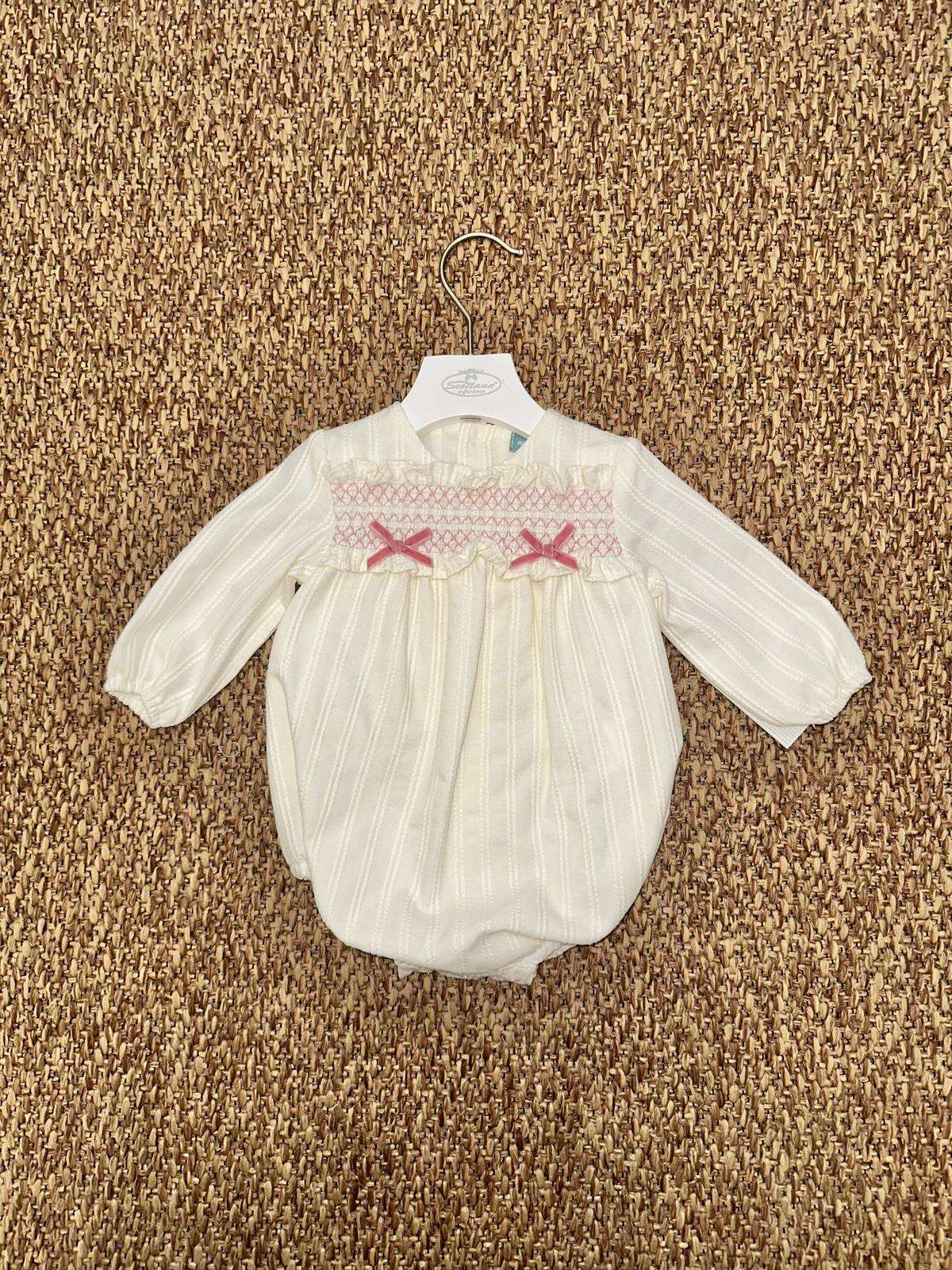 Pagliaccetto neonata punto smock Marta y Paula